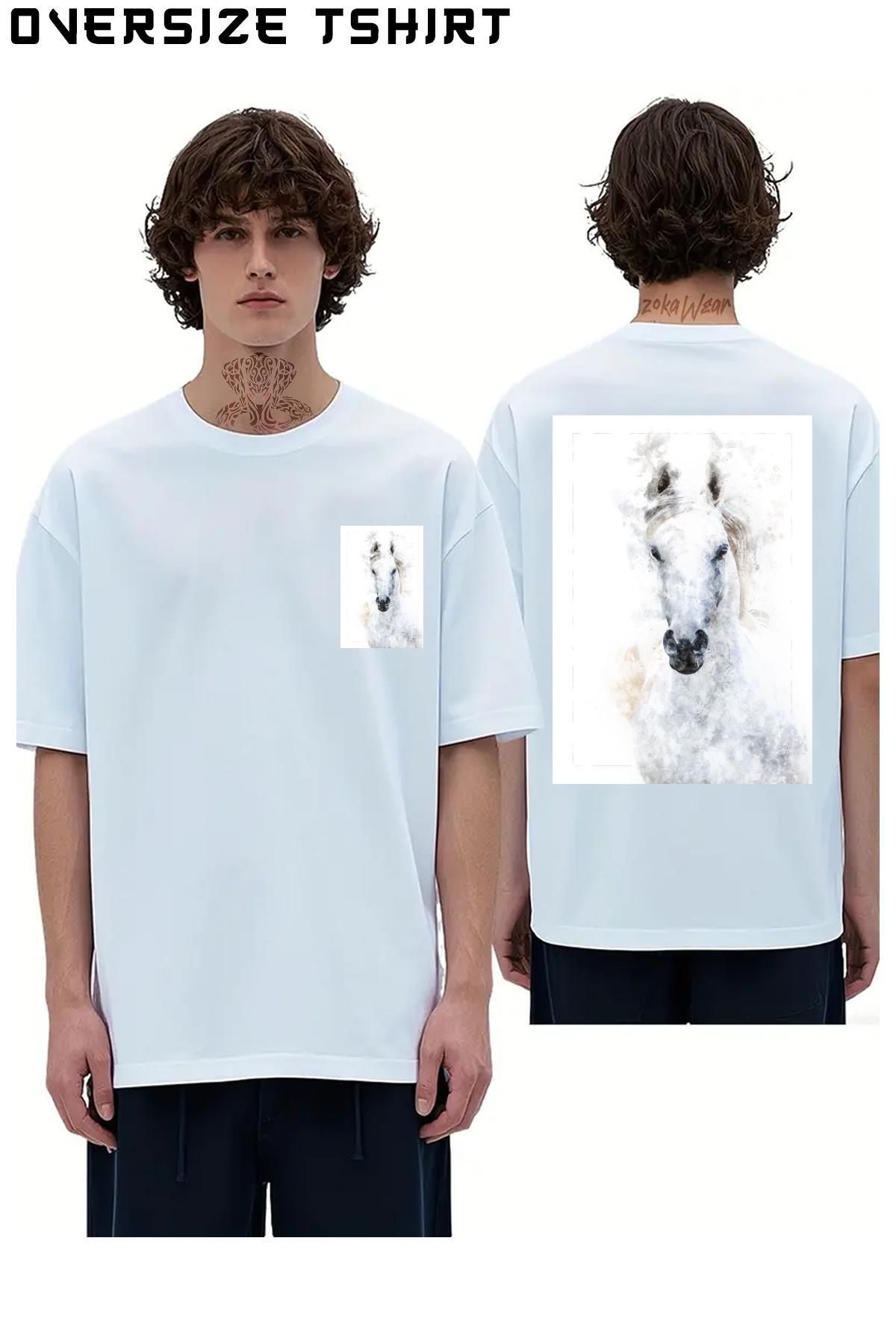 ZOKAWEAR At-v2 Sırt Baskılı Oversize Tişört