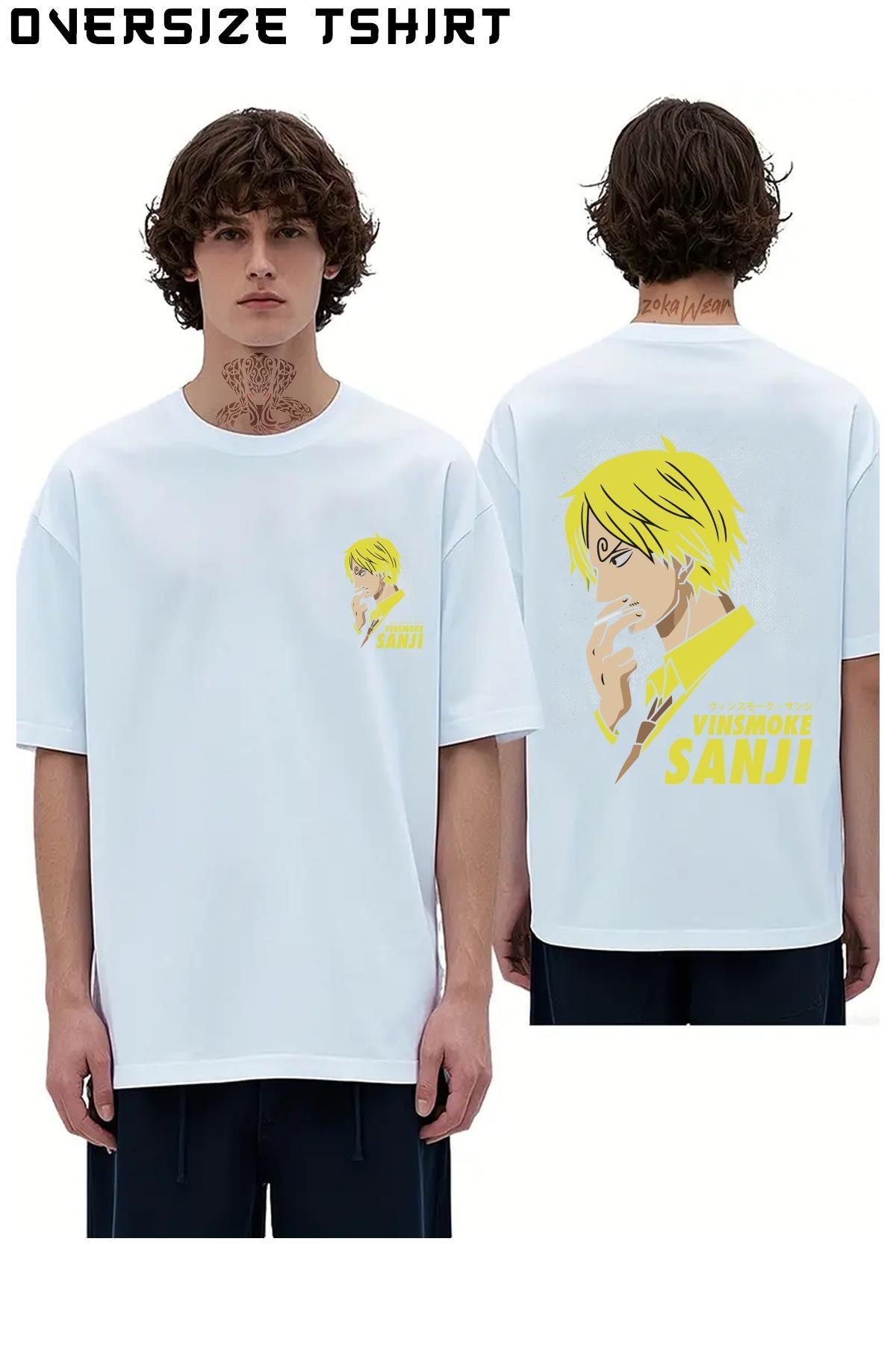 ZOKAWEAR One-Piece-Sanji Sırt Baskılı Oversize Tişört