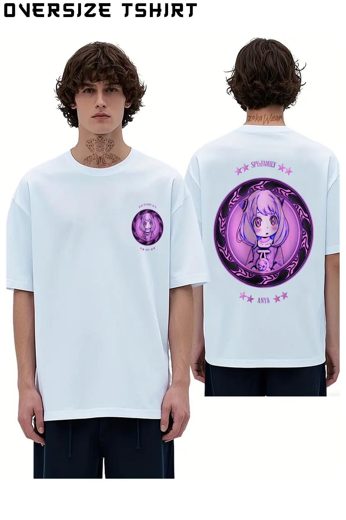ZOKAWEAR Spy-X-Family-Anya-Forger-v9 Sırt Baskılı Oversize Tişört