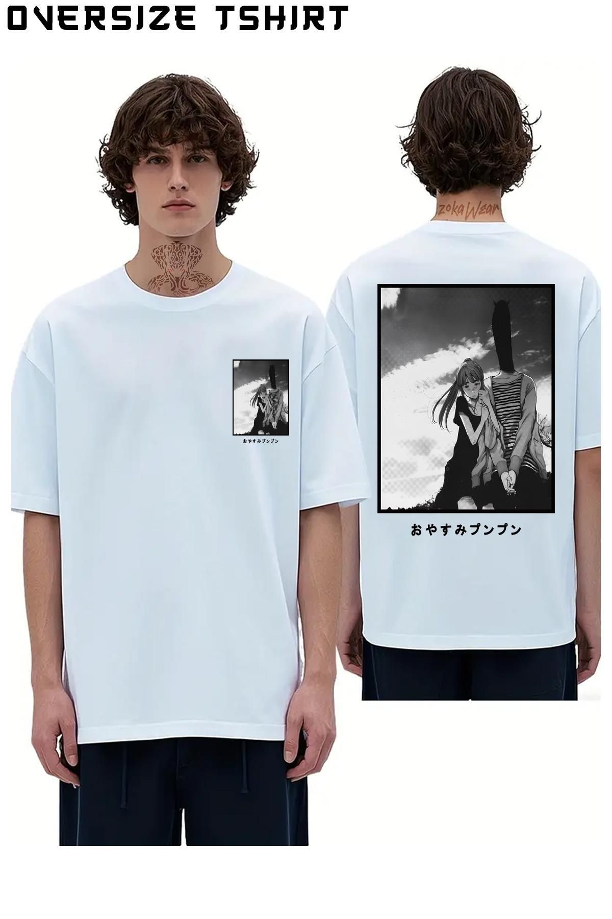 ZOKAWEAR Goodnight-Punpun Sırt Baskılı Oversize Tişört