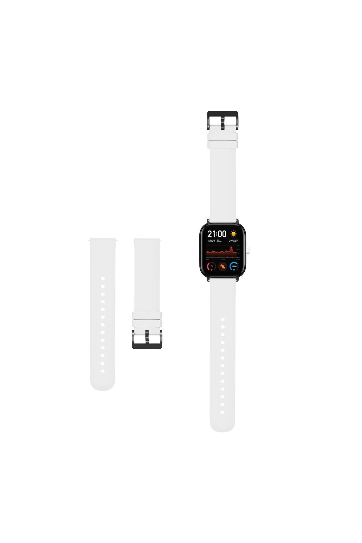 Dmay Amazfit Cheetah (Square) Uyumlu Tokalı Silikon Kordon 20MM