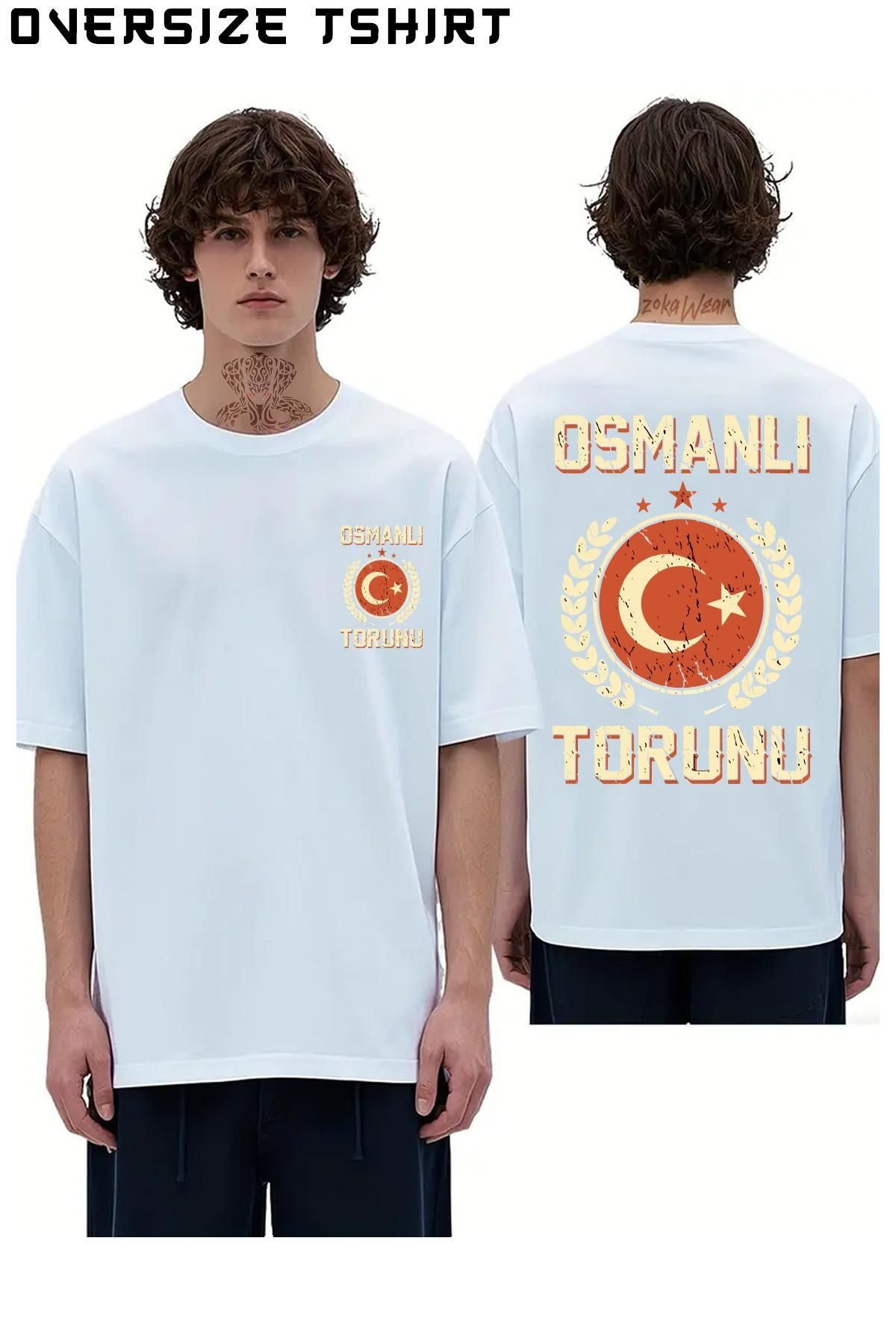 ZOKAWEAR Osmanlı-Torunu Sırt Baskılı Oversize Tişört