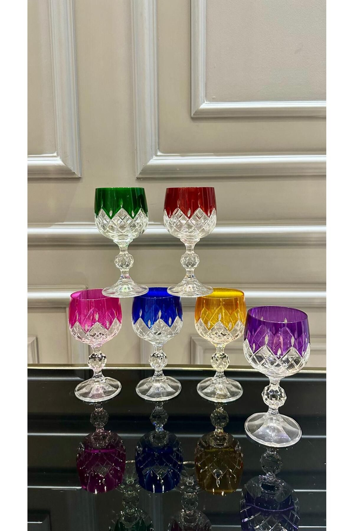 Bohemia-Crystal Colored Coffee Side Water Glass 1