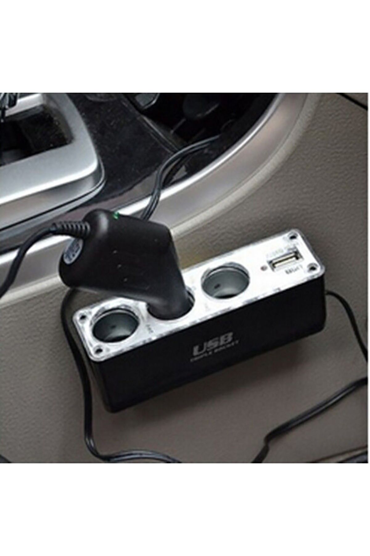 IKEA-Triple Socket Car Power Supply with USB Port. 2