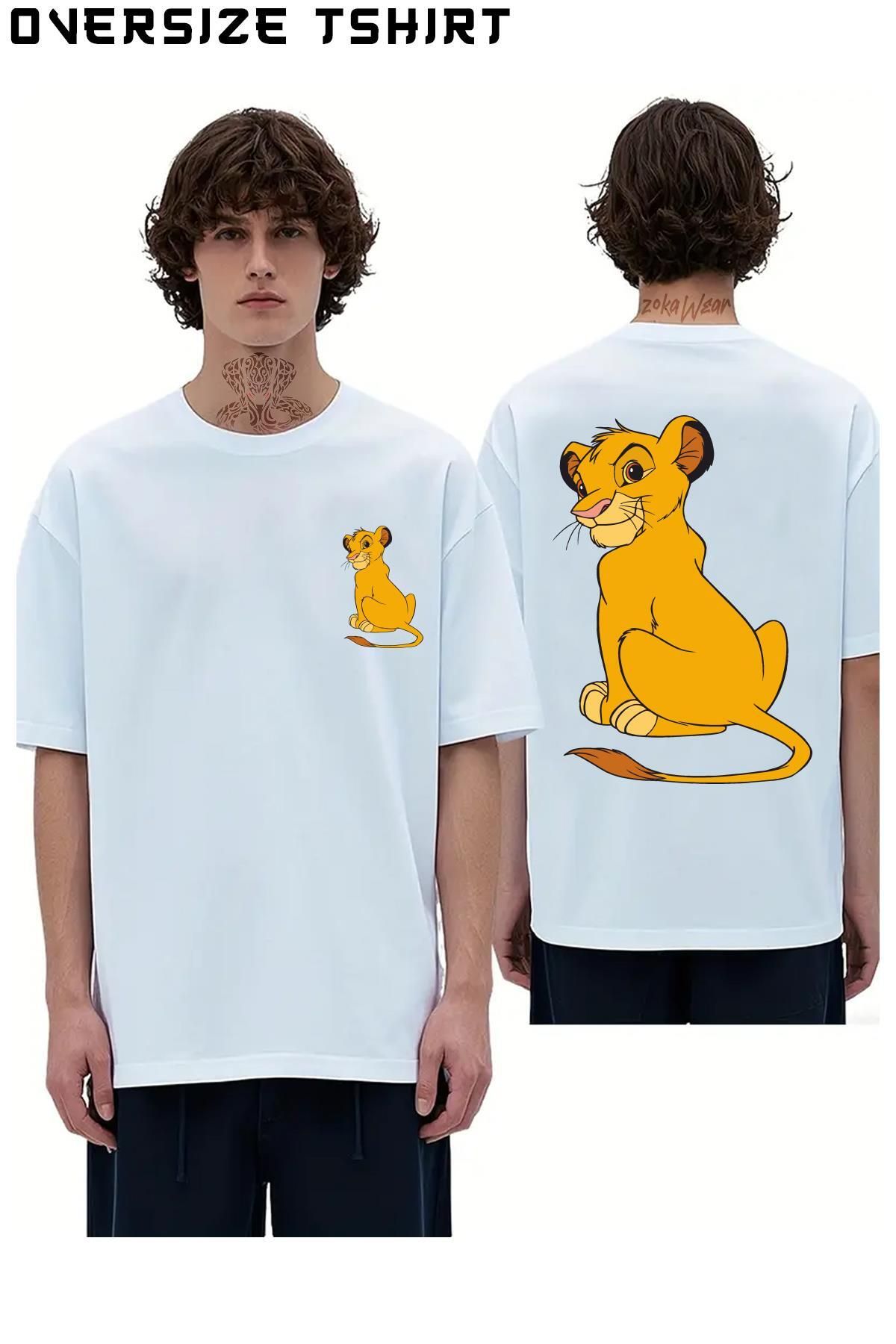 ZOKAWEAR Aslan-Kral Sırt Baskılı Oversize Tişört