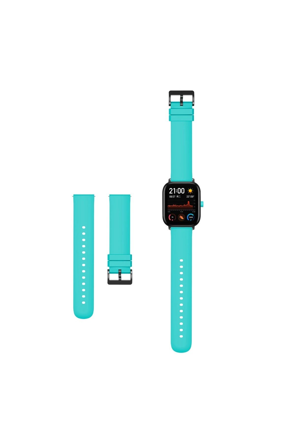 Dmay Amazfit Cheetah (Square) Uyumlu Tokalı Silikon Kordon 20MM