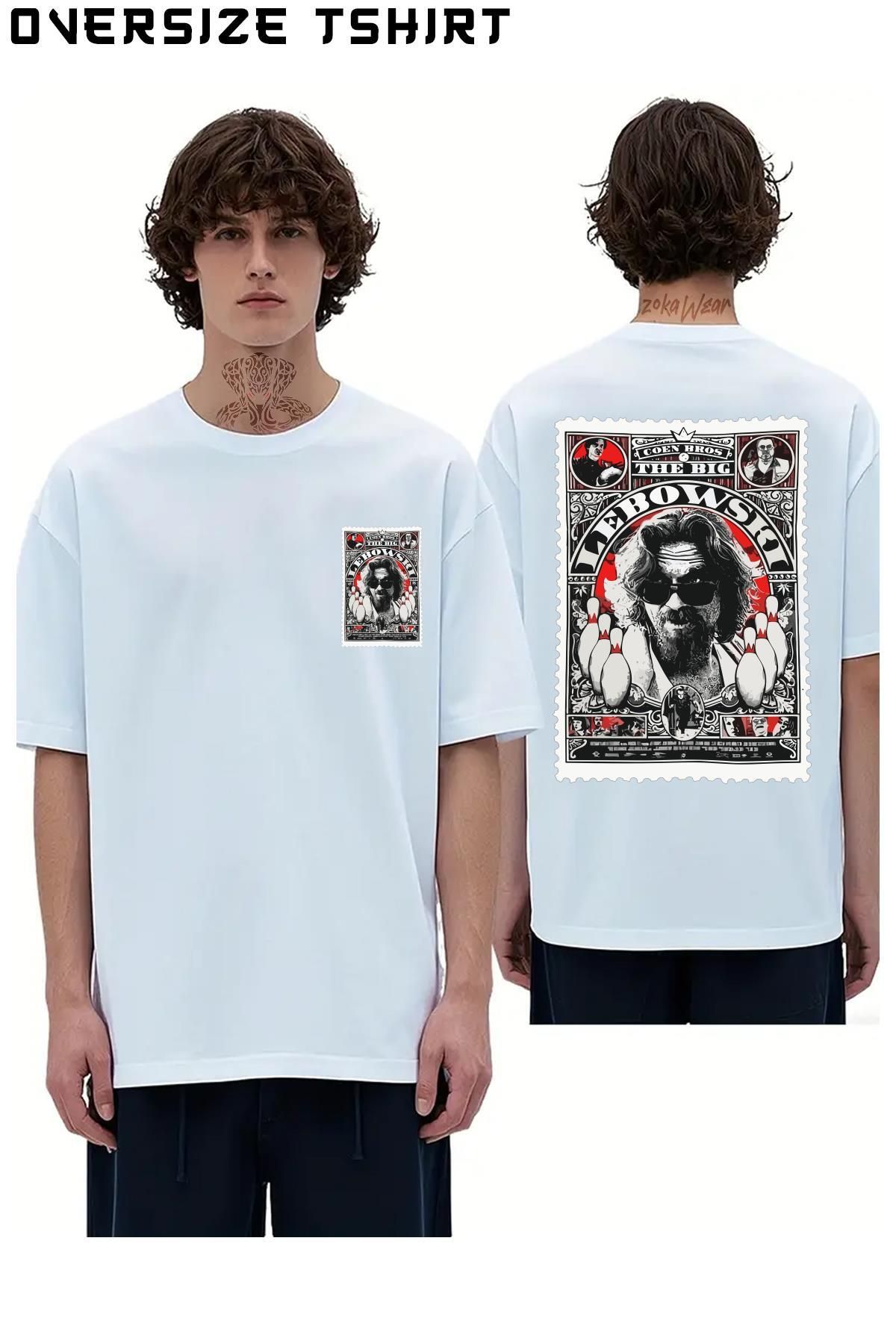 ZOKAWEAR The-Big-Lebowski-Büyük Sırt Baskılı Oversize Tişört