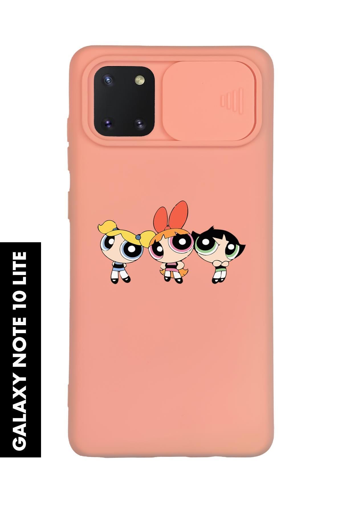 mooodcase Samsung Note 10 Lite Uyumlu Powerpuff Girls Desenli Slider Kamera Korumalı Telefon Kılıfı