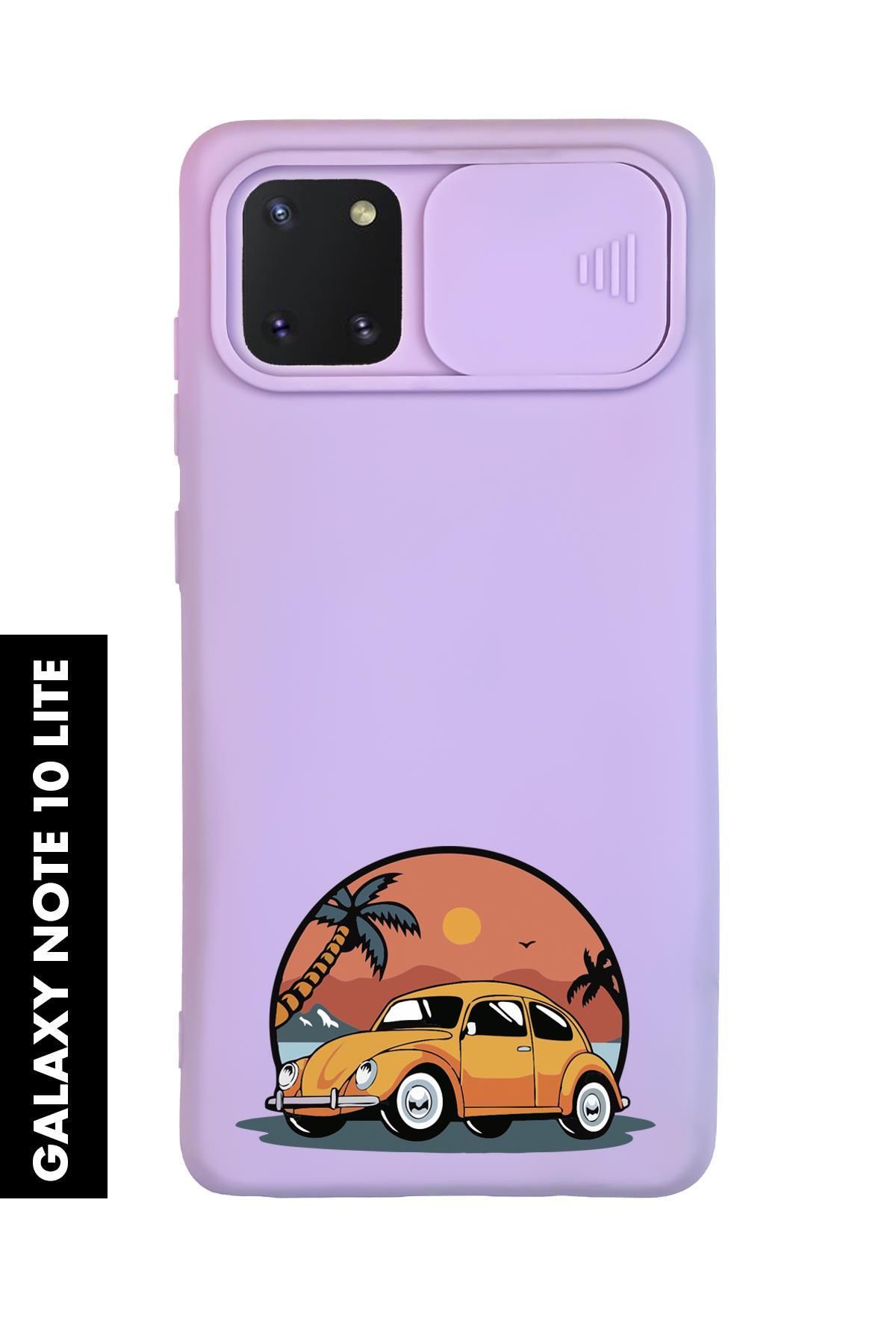mooodcase Samsung Note 10 Lite Uyumlu Vos Vos Desenli Slider Kamera Korumalı Telefon Kılıfı