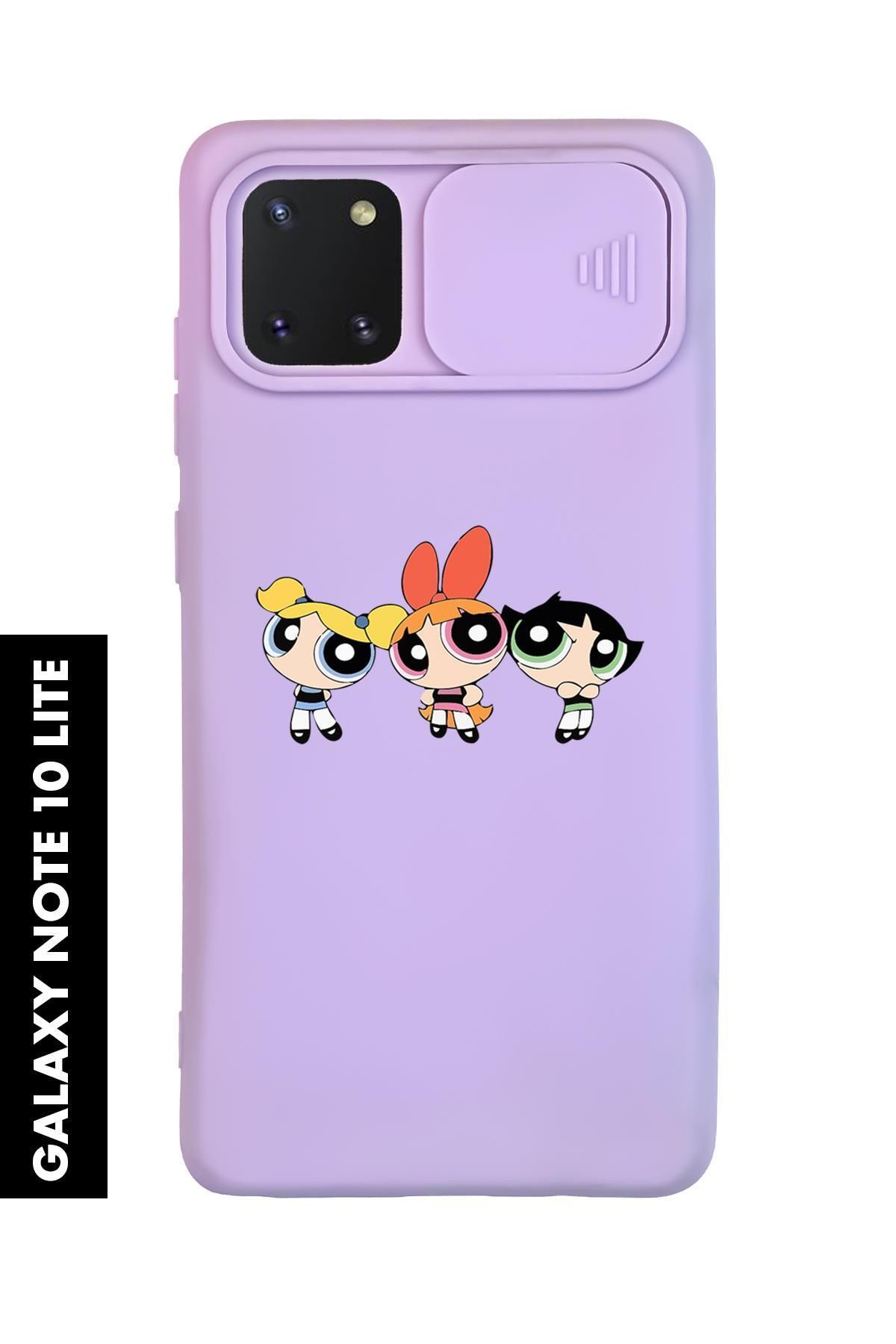 mooodcase Samsung Note 10 Lite Uyumlu Powerpuff Girls Desenli Slider Kamera Korumalı Telefon Kılıfı