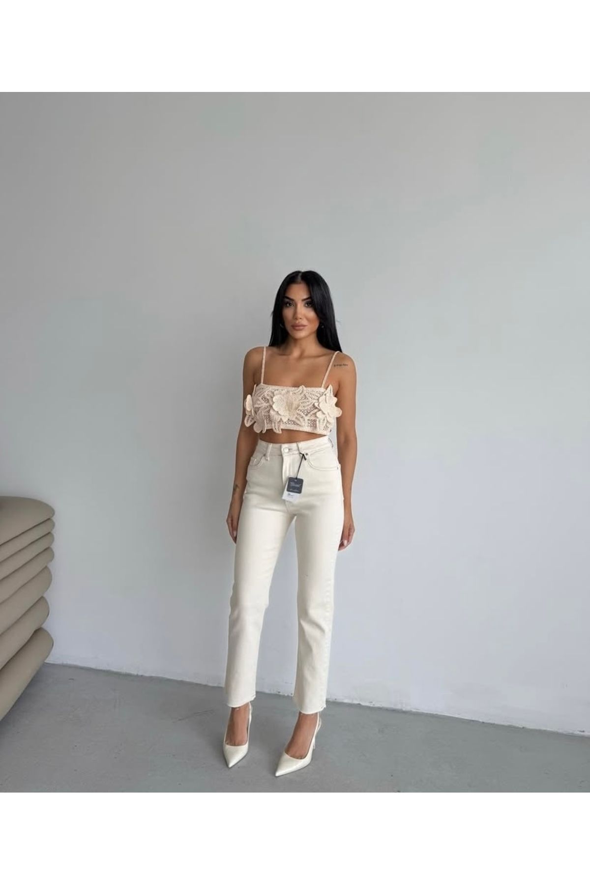 ayday butik Kesik paça mom fit