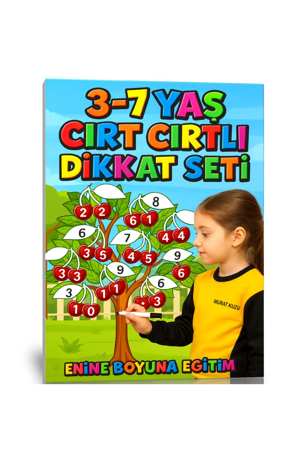 Enine Boyuna Eğitim 🧠 3-7 Yaş Cırt Cırtlı Dikkat YAZ-SİL Eğitim Seti