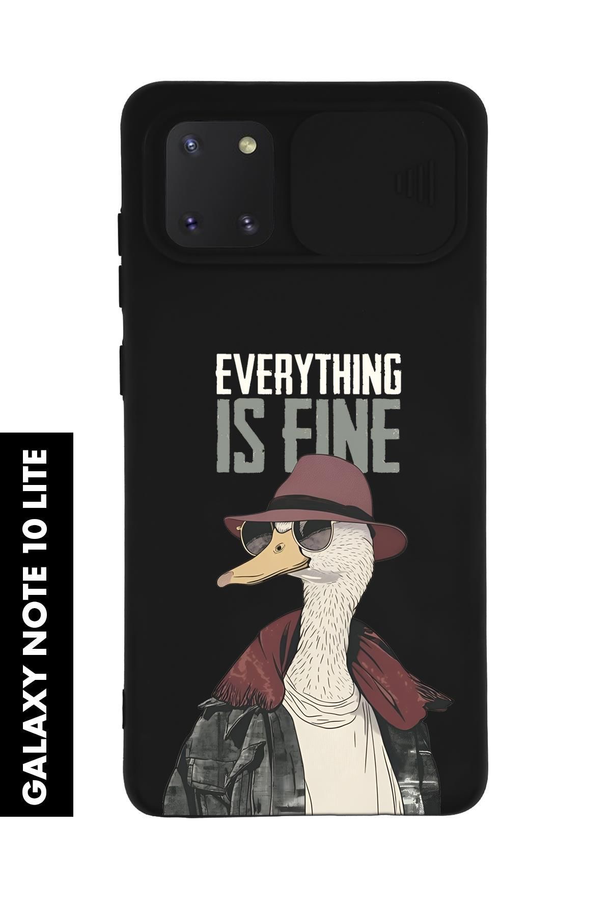 mooodcase Samsung Note 10 Lite Uyumlu Everything Desenli Slider Kamera Korumalı Telefon Kılıfı