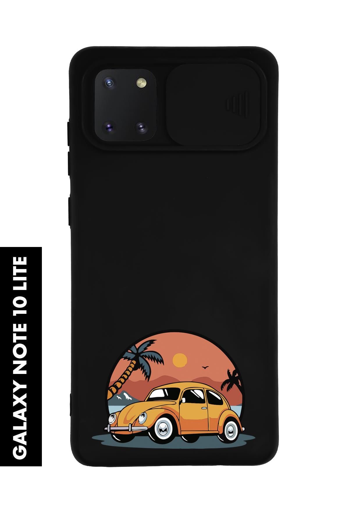 mooodcase Samsung Note 10 Lite Uyumlu Vos Vos Desenli Slider Kamera Korumalı Telefon Kılıfı