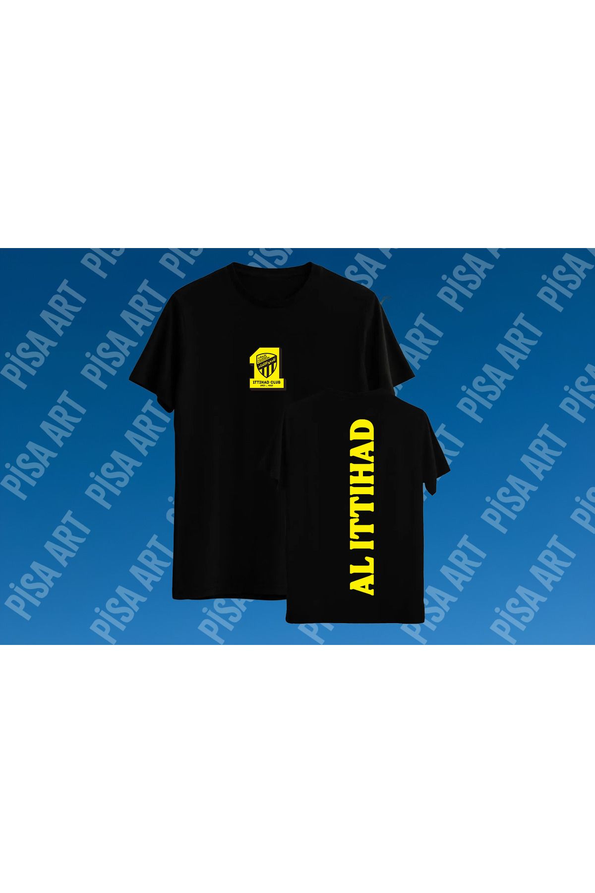 Pisa Art AL İTTİHAD SIRT DETAYLI ÖZEL TASARIM UNISEX TARAFTAR T-SHIRT