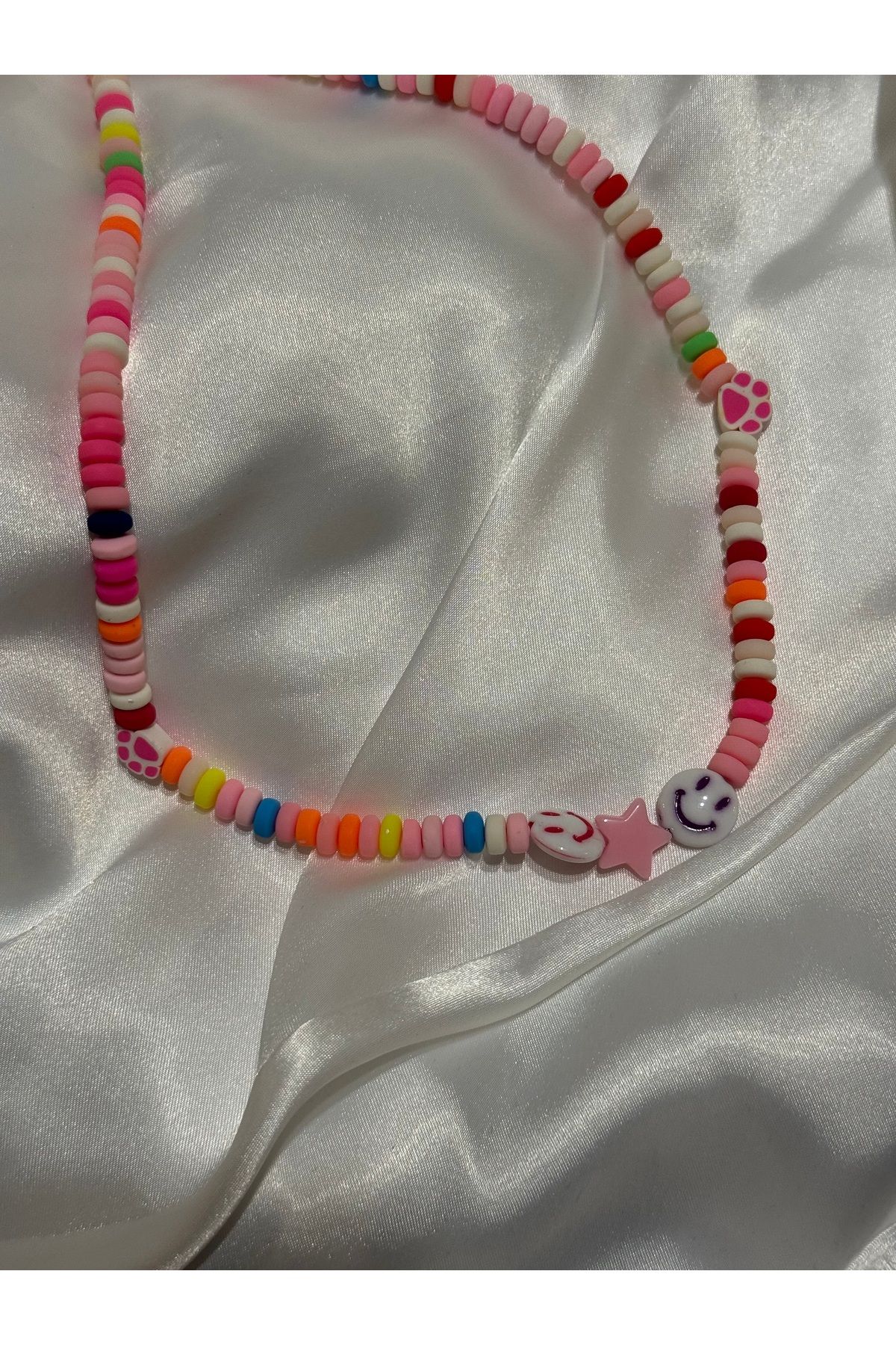 November Accessories Emoji Detaylı Renkli Fimo Kolye