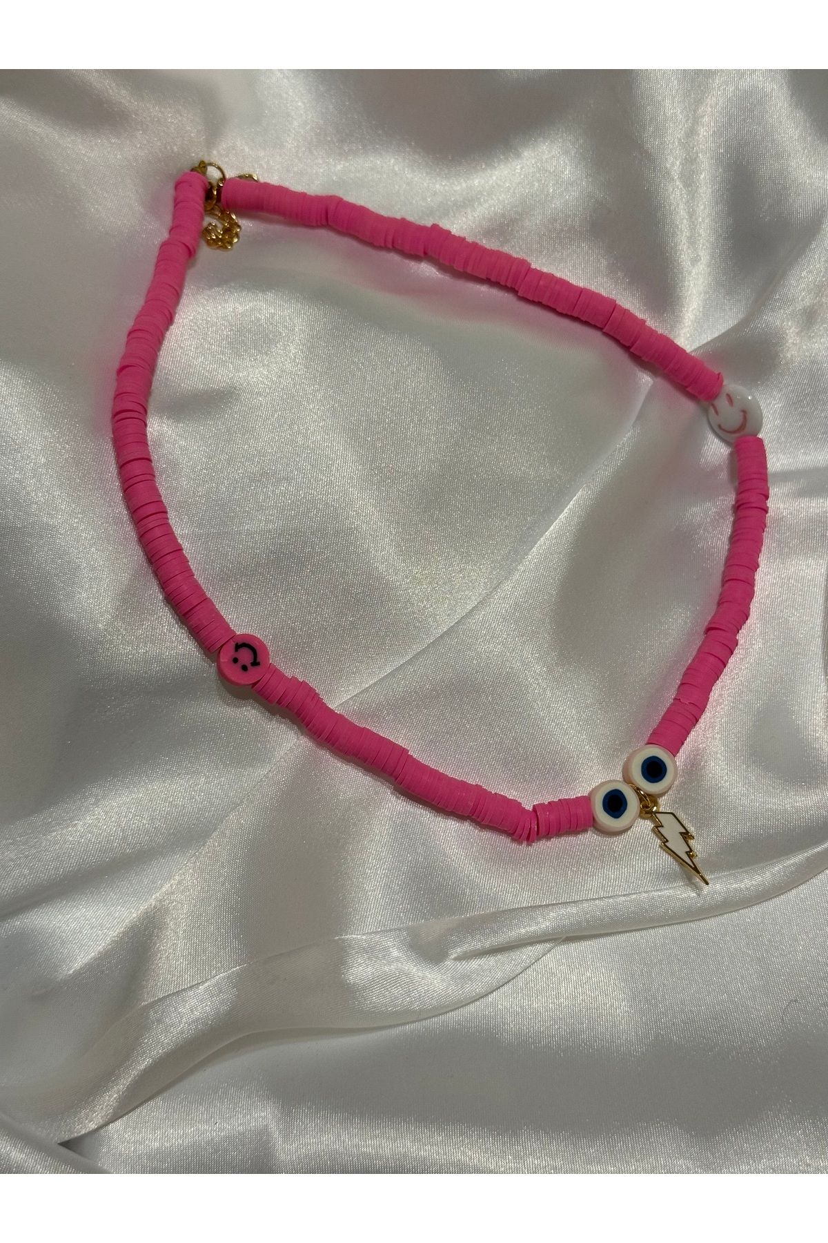 November Accessories Mineli Şimşek Uçlu Fimo Boncuk Kolye