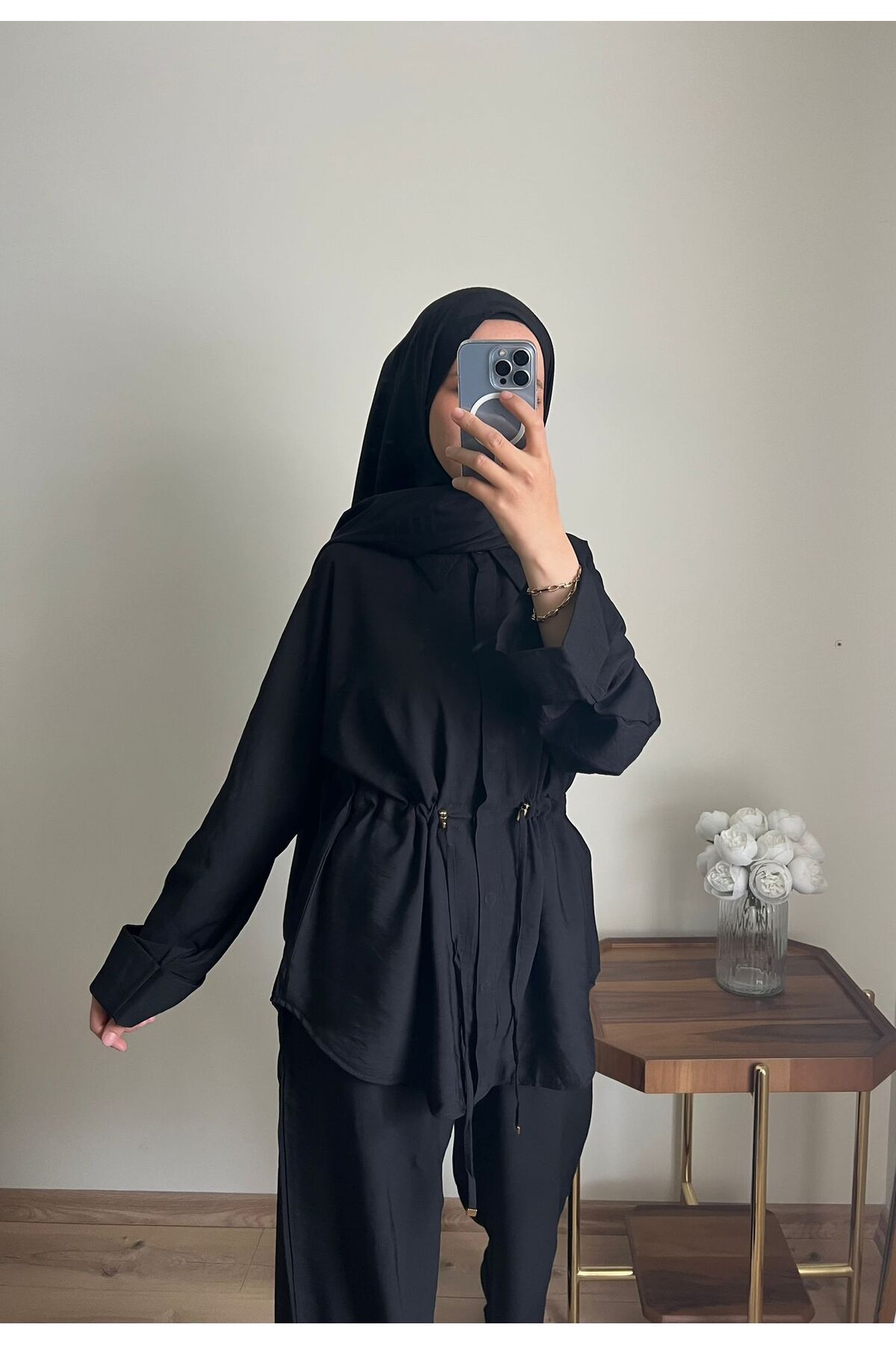 Butik Rahat Kesim Büzgü Detaylı Takım