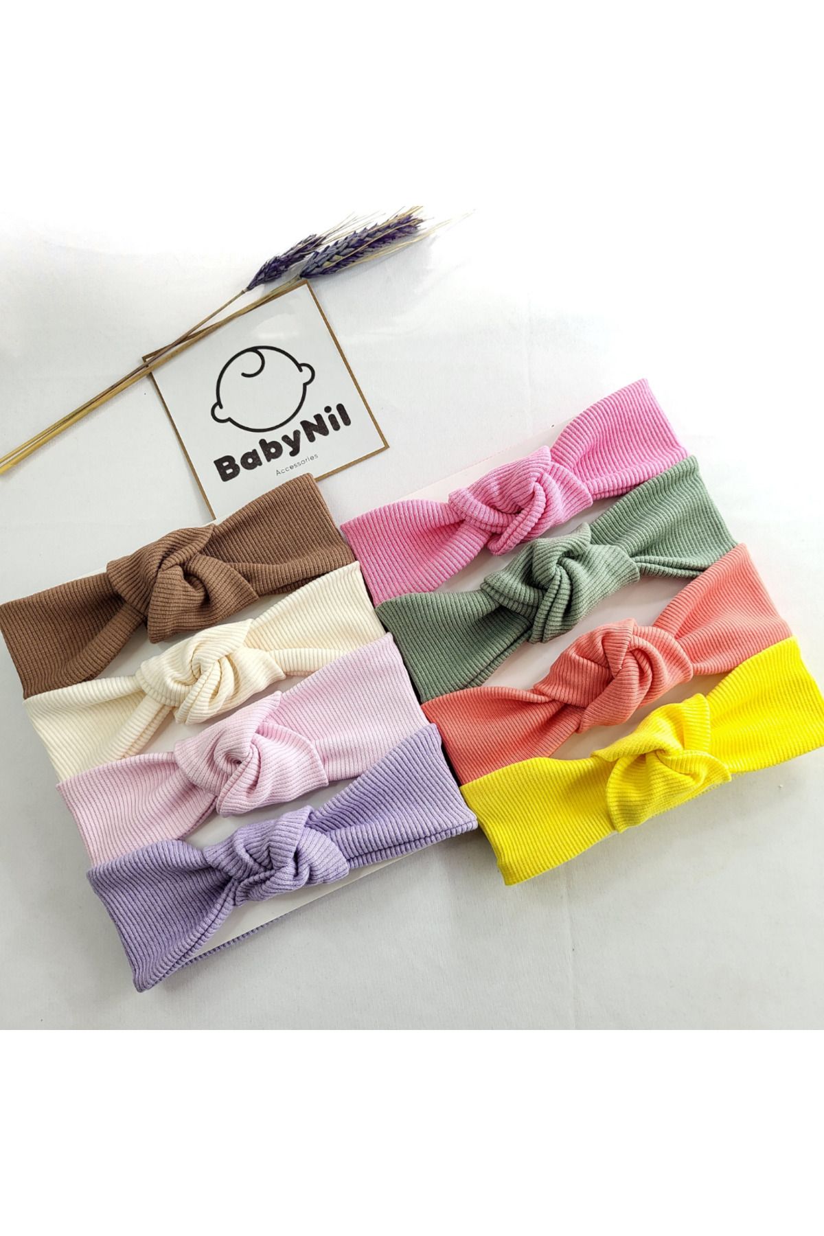 BABYNİL ACCESSORİES KIZ BEBEK 8 'Lİ BANDANA SETİ