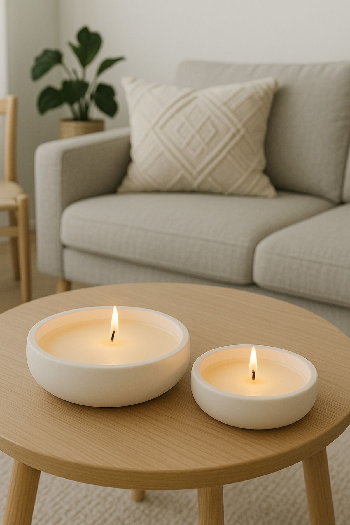 Arteliss İskandinav Bohem Tarzı 2'li Set Premium Amber Kokulu Mum Minimal Tasarım | Dekoratif Obje