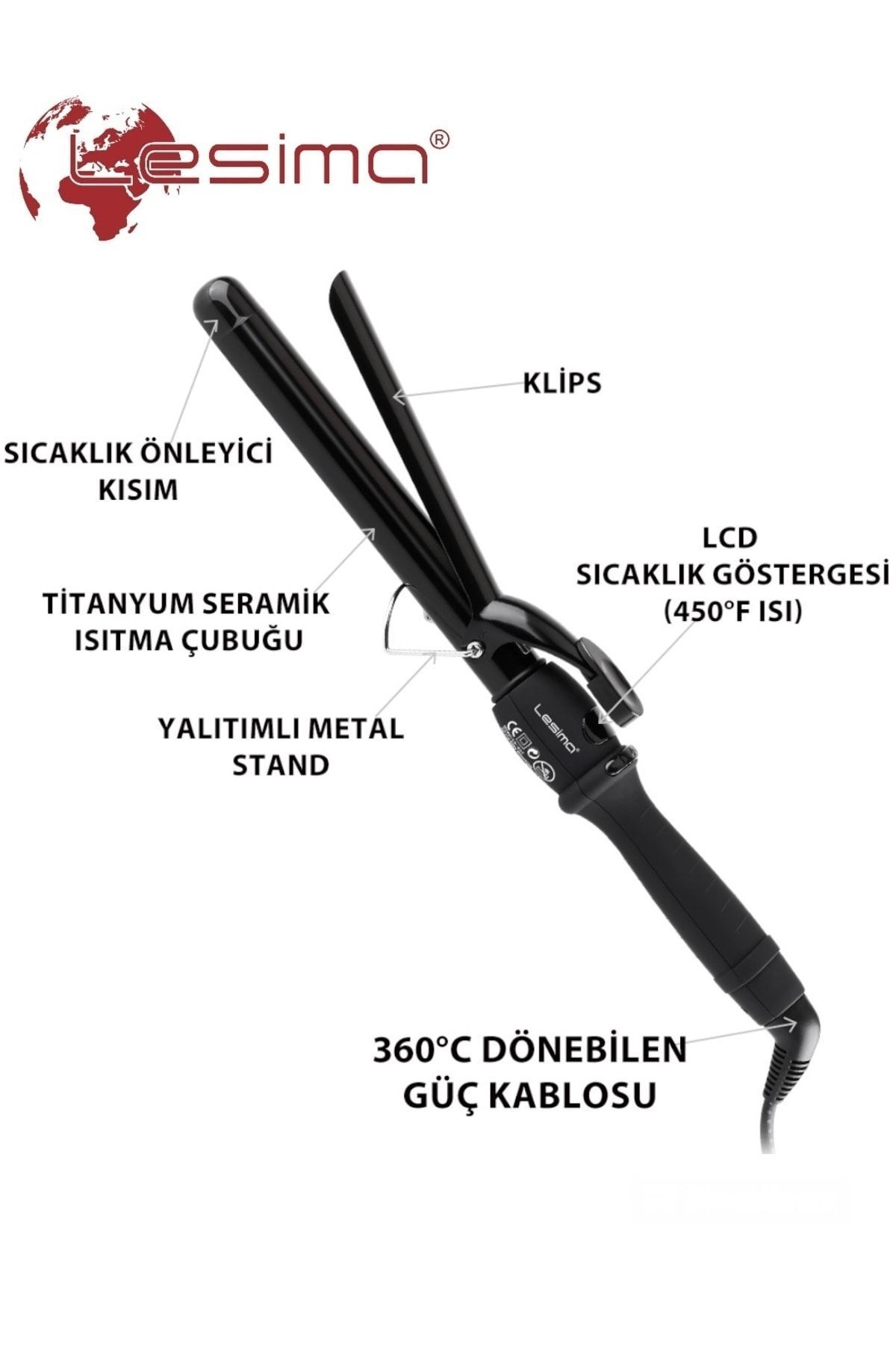 teknotrust Profesyonel Saç Maşası 450° Isı 22mm