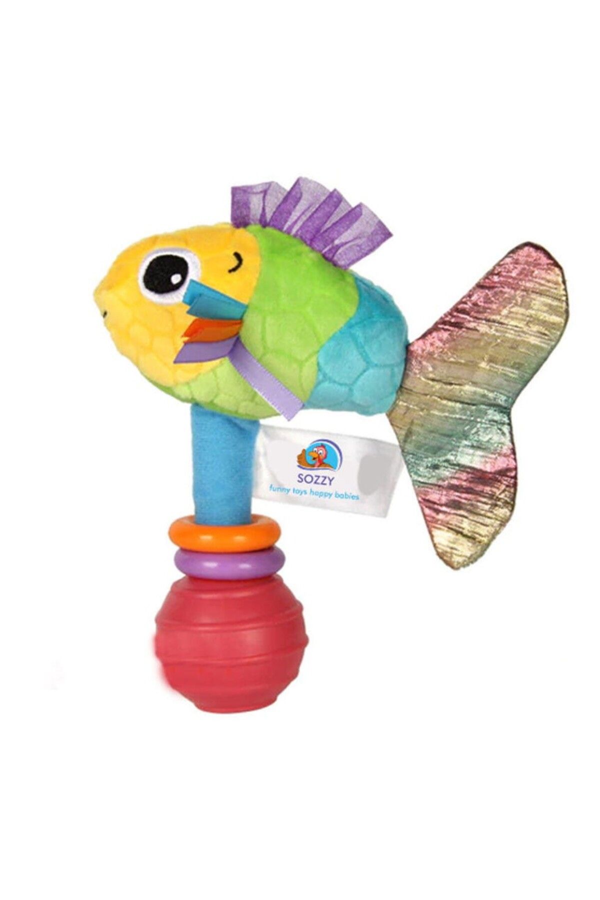 Sozzy Toys El Çıngırağı Renkli Balık Çıngıraklı Oyuncak