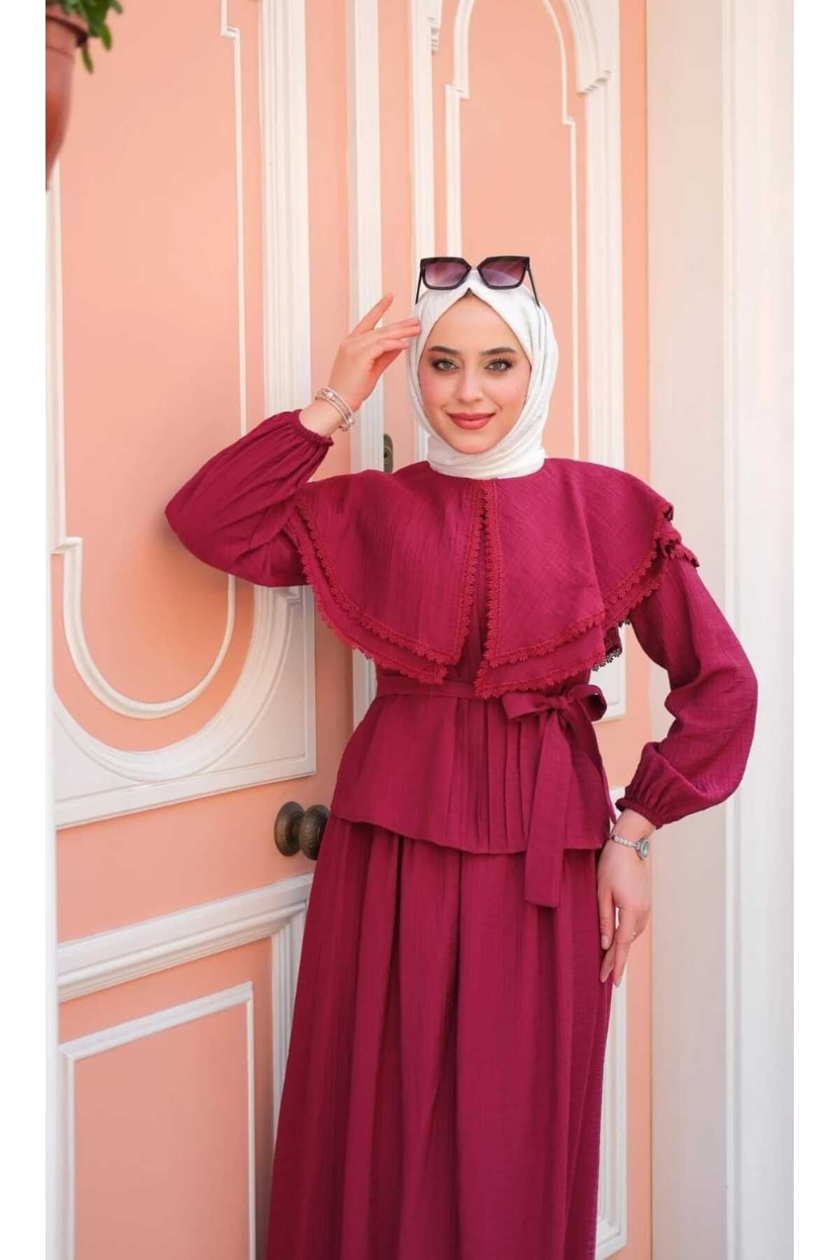 MODA VEDAT Kadın Yaka Detaylı Miya Takım -10001