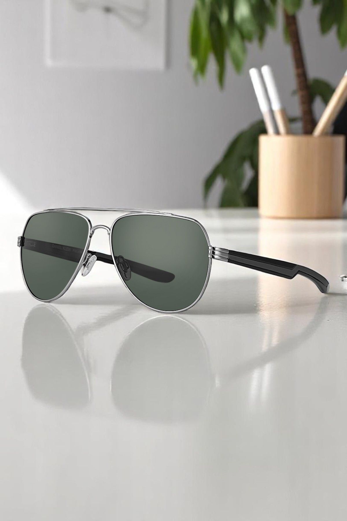 Daniel Klein Orijinal %100 Polarize UV400 Korumalı Gümüş Renk Erkek Güneş Gözlüğü DKG6270C2