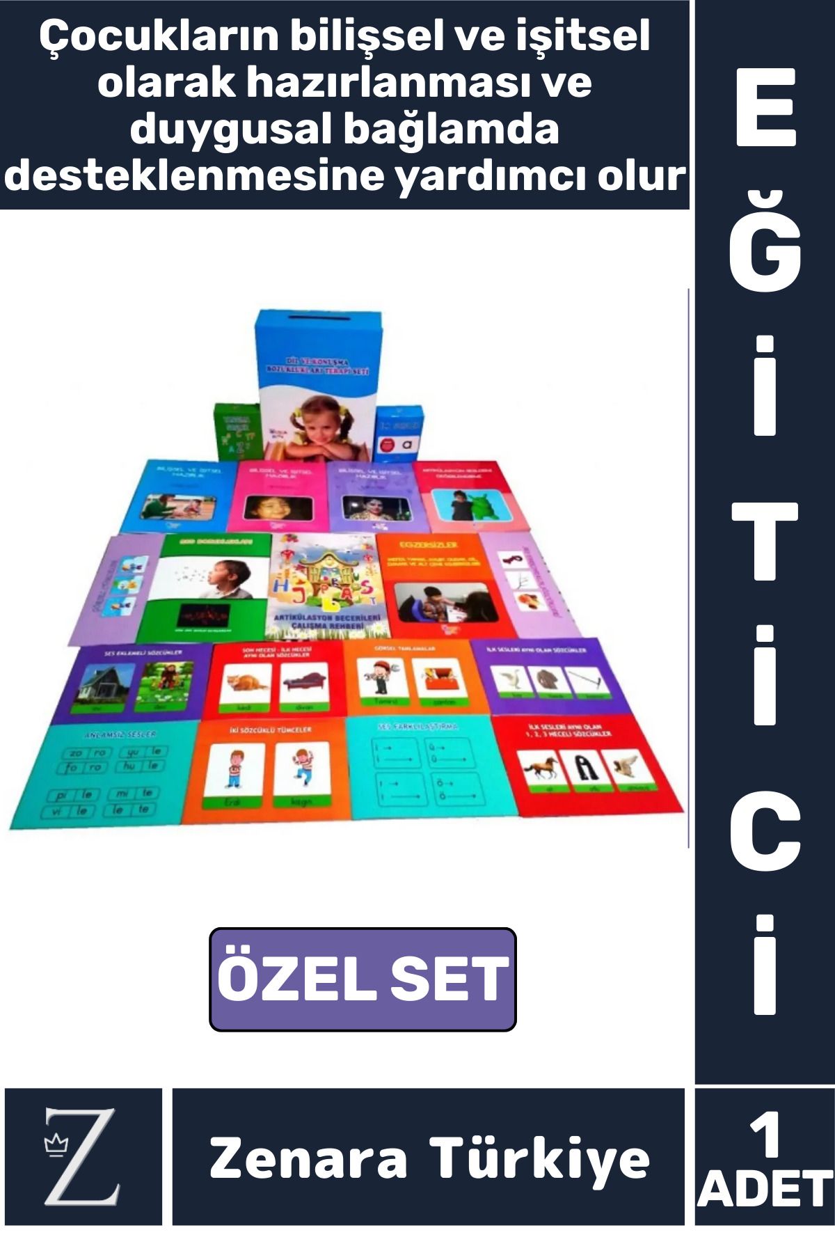Zenara Eğitici Çocuk Dil Konuşma Bilgisi Bilişsel Beceri ÖZEL SET DİL VE KONUŞMA BOZUKLUKLARI TERAPİ