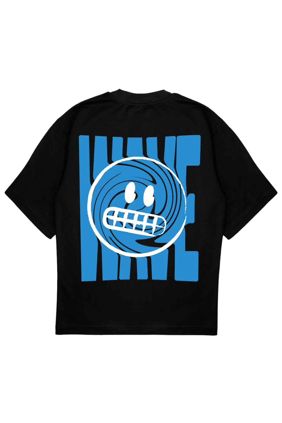 SVART WEAR FROZEN T-Shirt OVERSIZE wave down emoji siyah