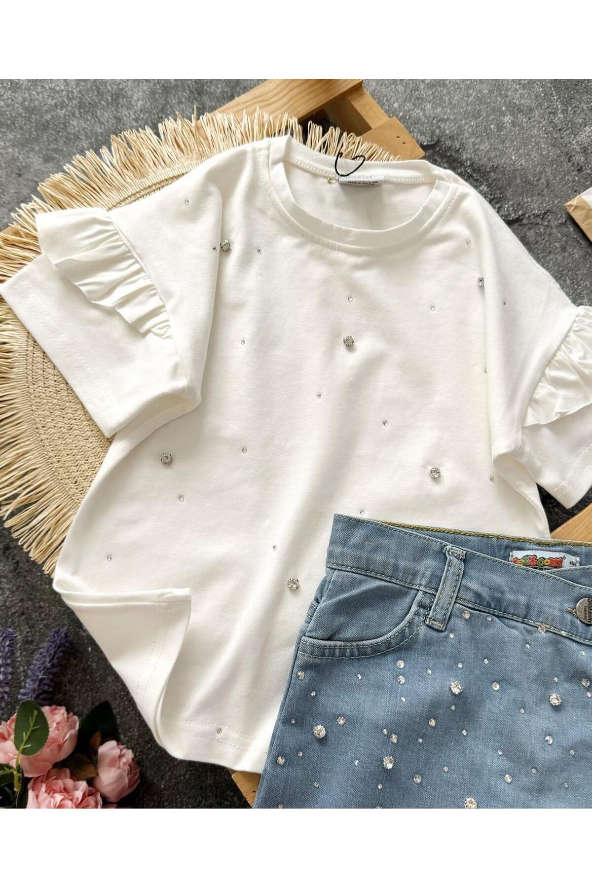 KOKOŞ BEBEK Kot Etekli Takım | 3/5 Yaş Arası fotoğrafı 3 (önizleme)