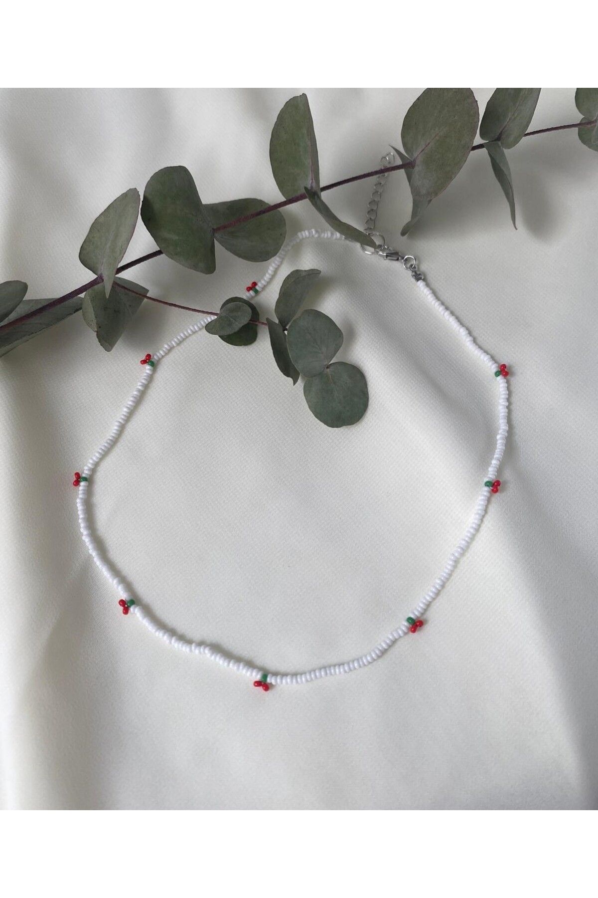 sabiha aksesuar-Sand Bead Cherry Model Necklace 4