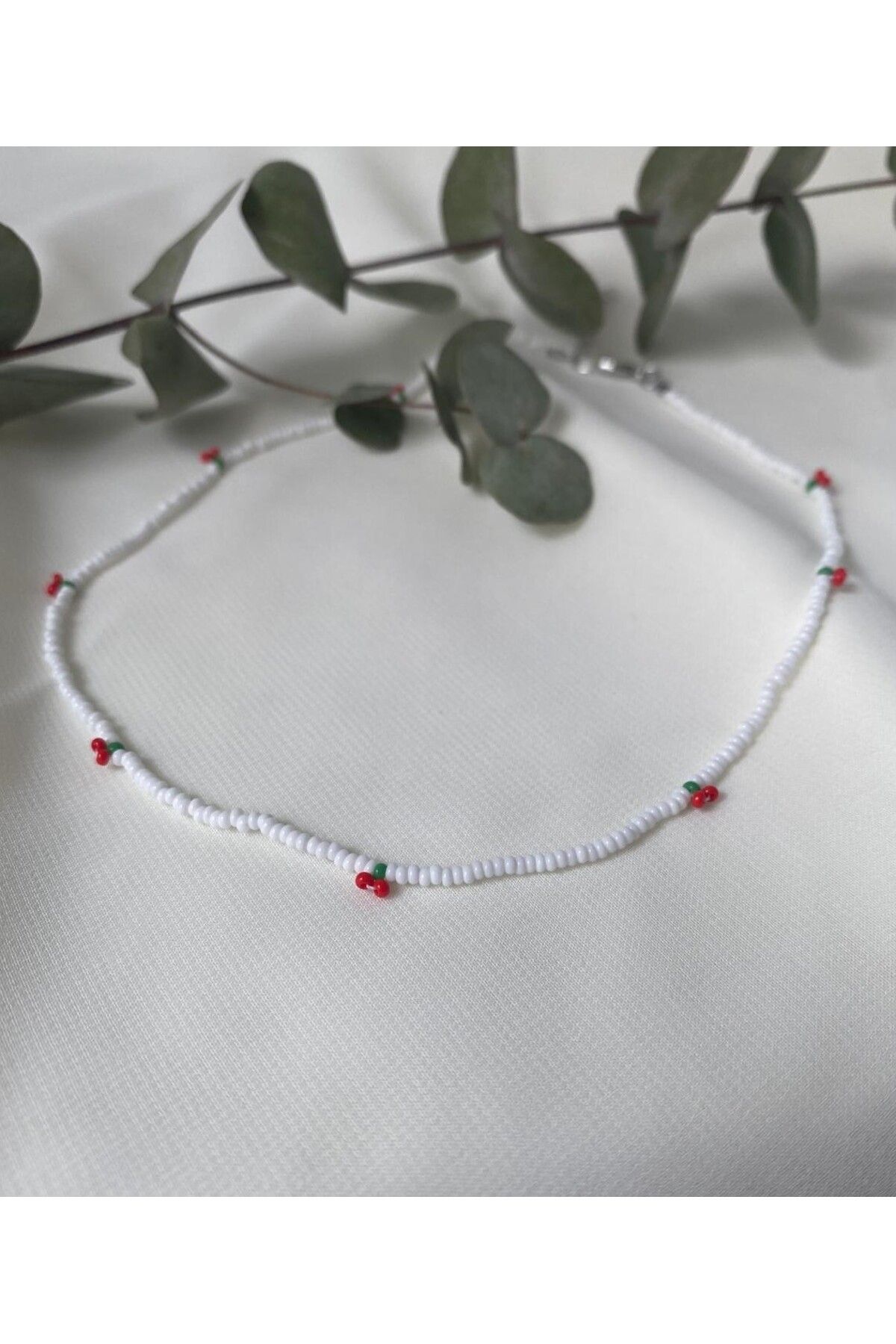 sabiha aksesuar-Sand Bead Cherry Model Necklace 3