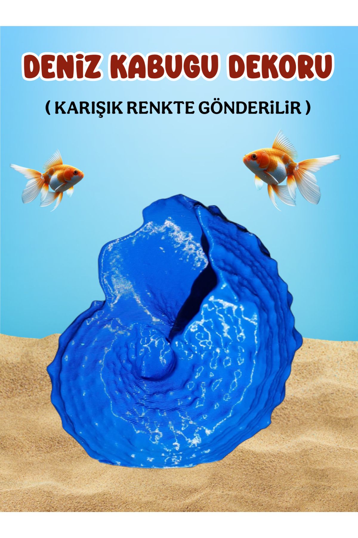 MDİZMİR Deniz Kabuğu Dekoru ( Karışık Renkte Gönderilir ) Küçük Akvaryum ve Büyük Akvaryum Uygun