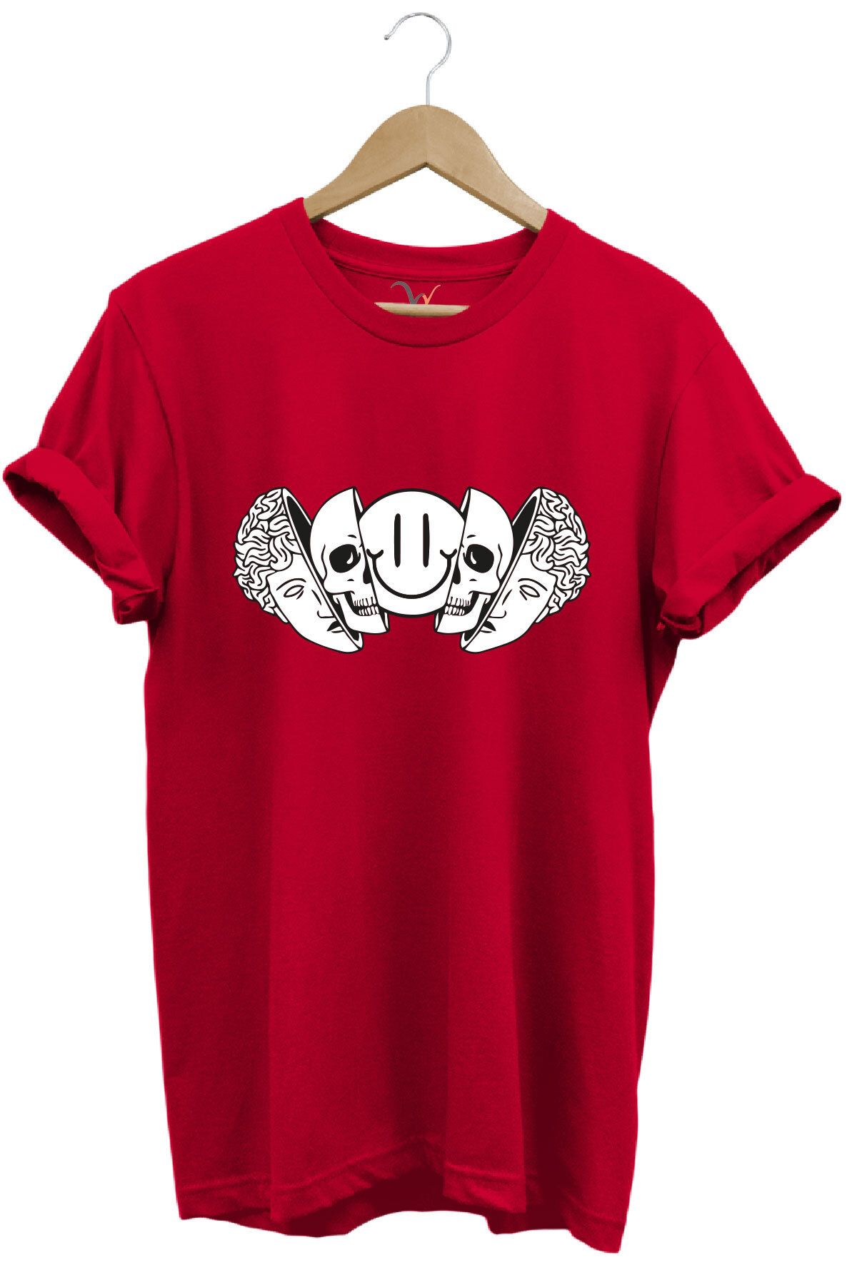 onsrawear Sürreal Grafik Baskılı Unisex %100 Pamuk Yazlık T-Shirt