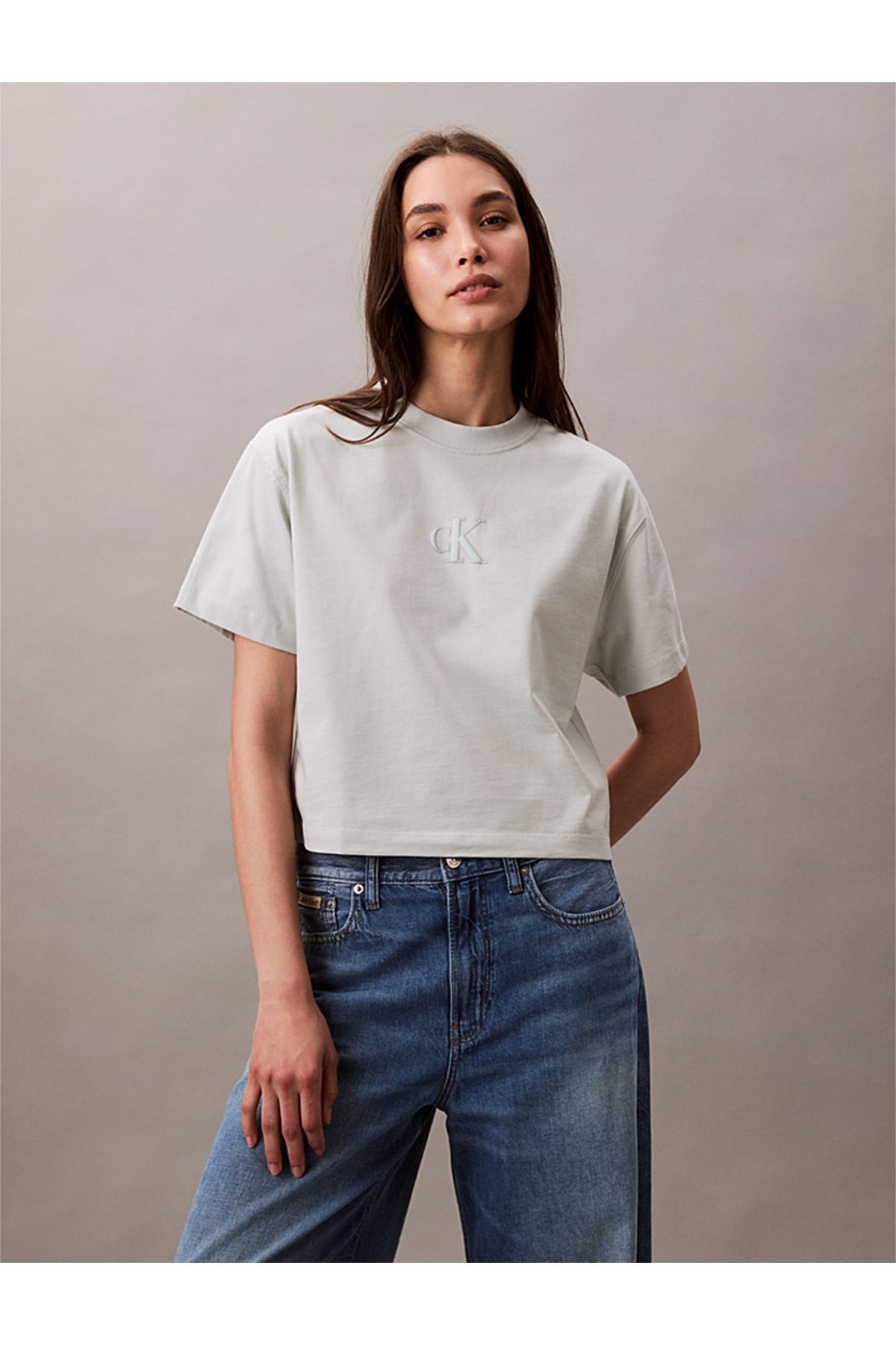 Calvin Klein Cropped Monogram T-Shirt