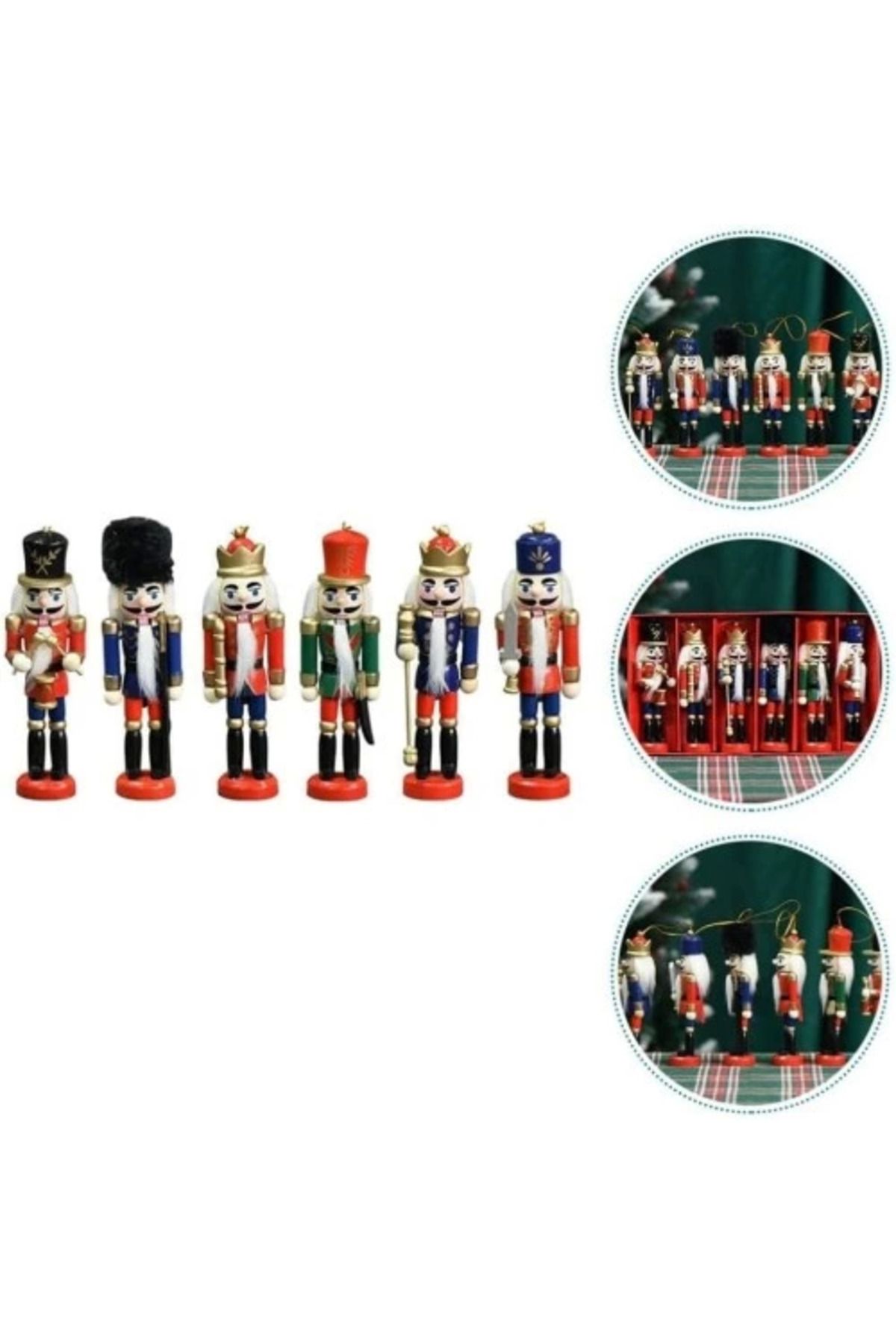 NETWORK ART Kurşun Asker Ahşap Dekoratif Eşya (6Lı Set 13Cm)