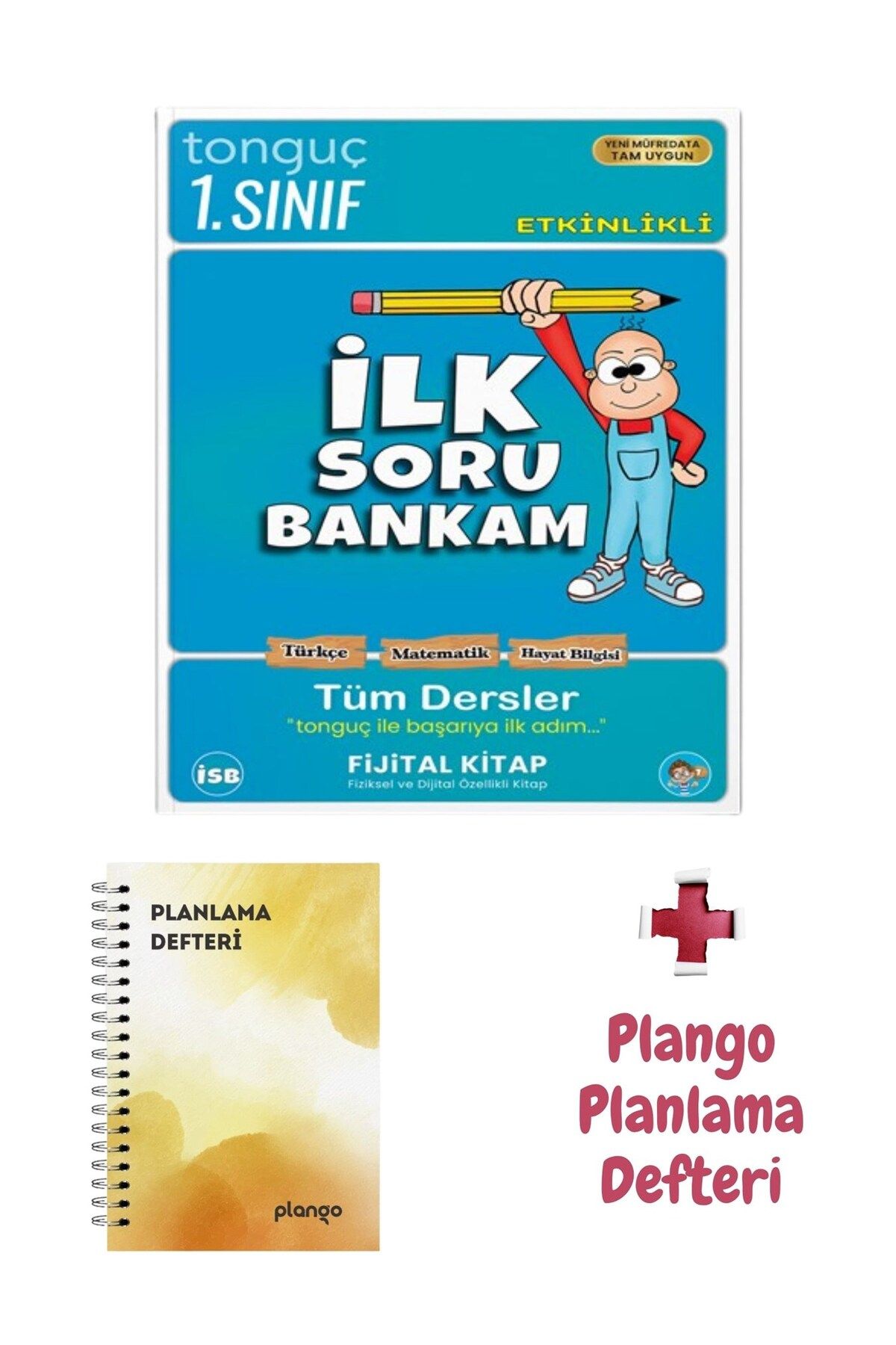 Tonguç Yayınları 1. Sınıf Tüm Dersler Soru Bankası + Sarı Suluboya Planlama Defteri - Tonguç Akademi