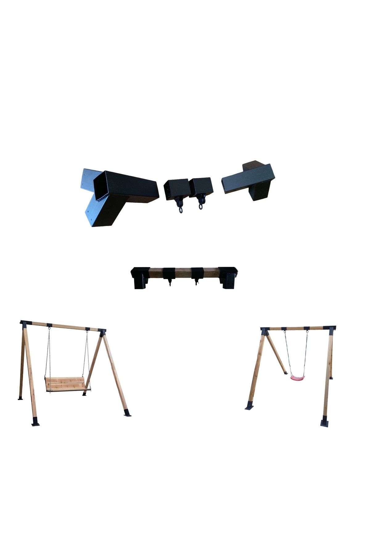 Home 10x10cm Salıncak Montaj Aparatı Seti Demir Bağlantı Pergola Çardak Hamak Beşik Oyun Parkı