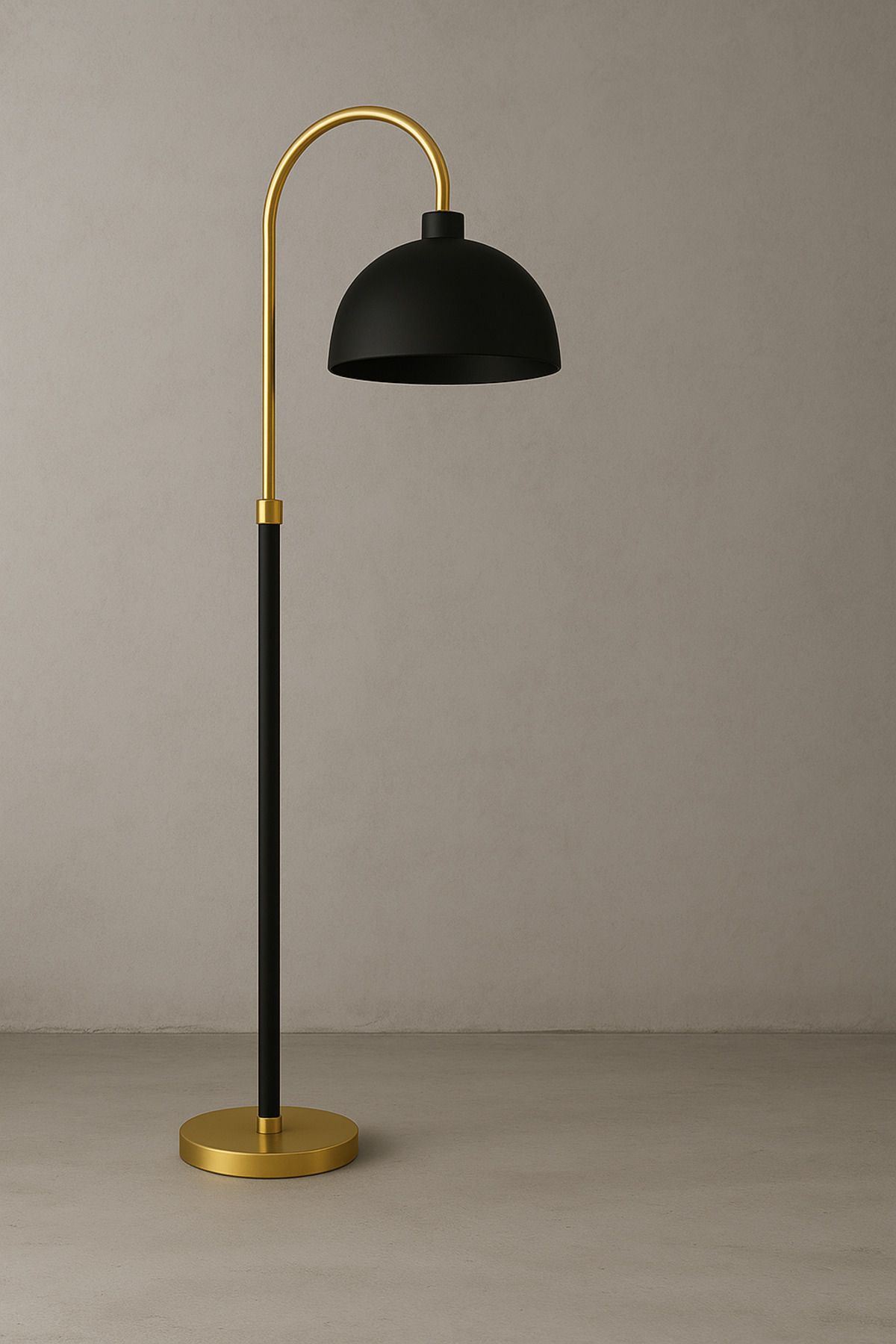 Vinner LuxArc Modern Kavisli Metal Lambader – Dekoratif Şık Aydınlatma