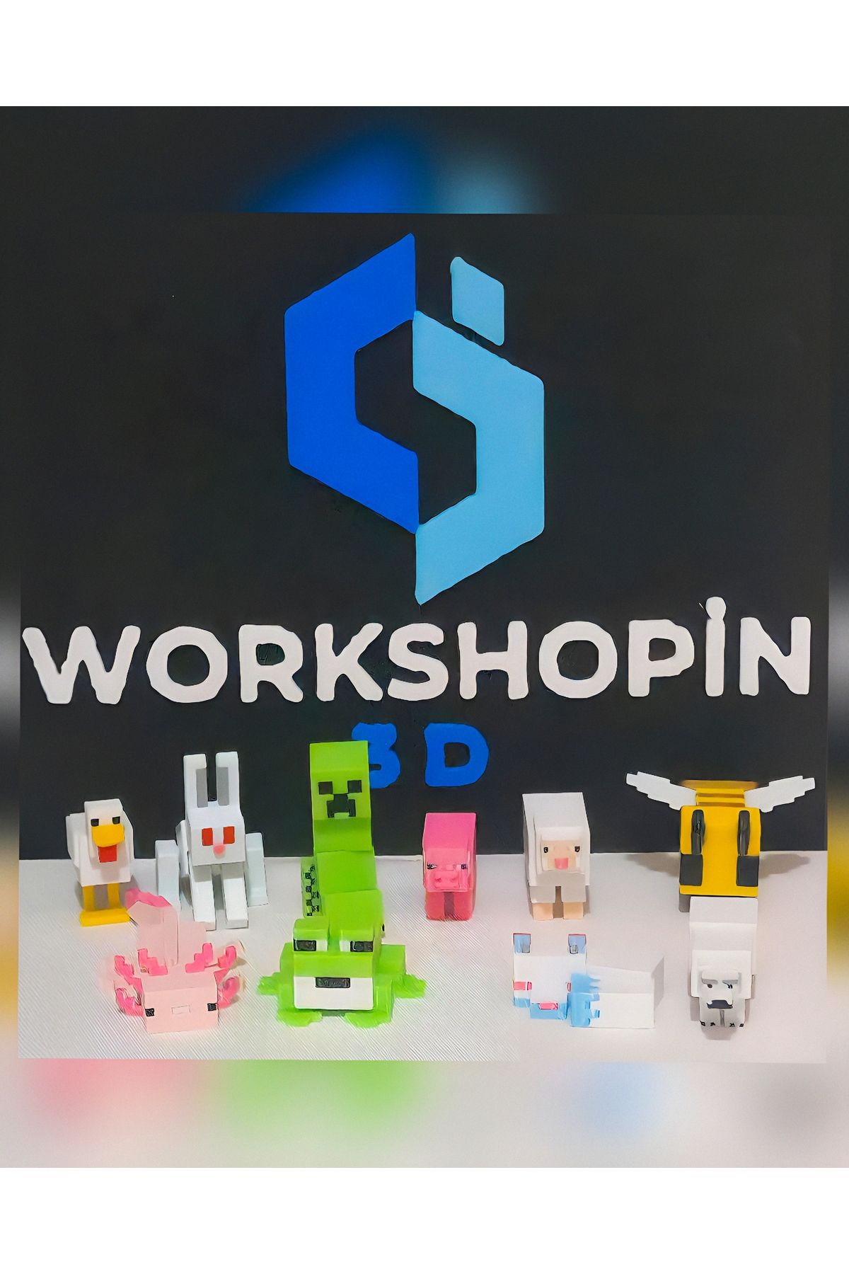 Workshopin3D Minecraft 10 Parça Mini Figür Seti Oyuncak (EKLEMLERİ HAREKETLİ FİGÜRLER)