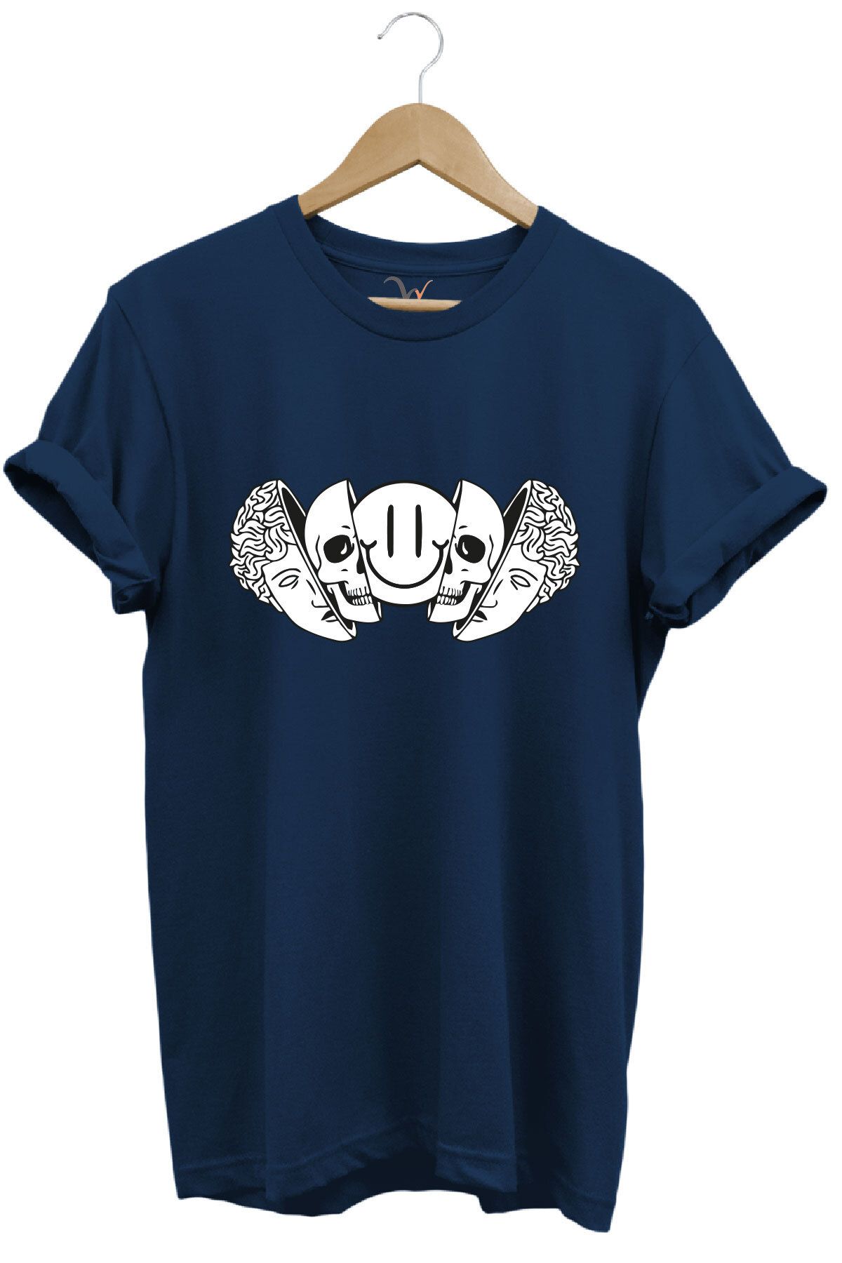 onsrawear Sürreal Grafik Baskılı Unisex %100 Pamuk Yazlık T-Shirt
