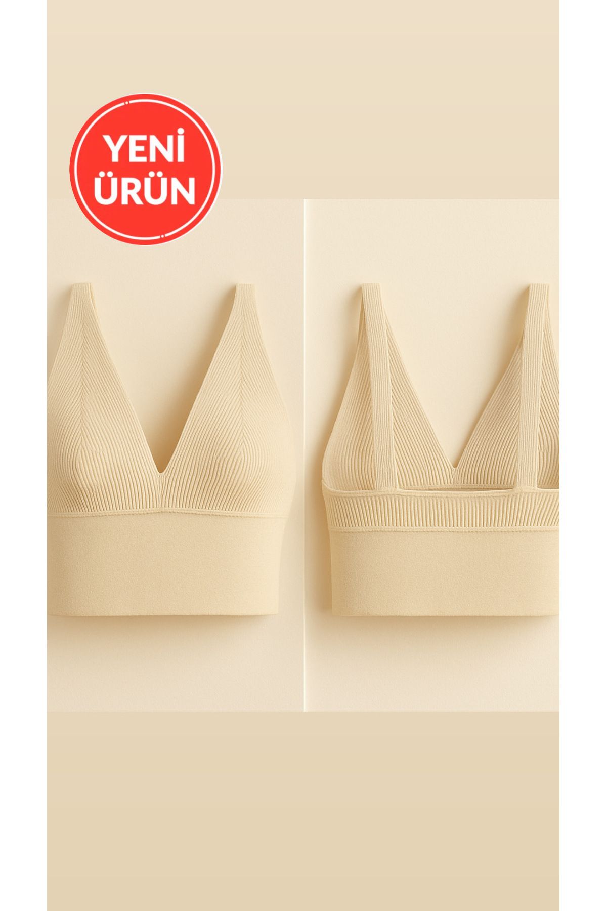 Perryes Kadın İnce Askılı Triko Şık Crop Top Bluz\Büstiyer