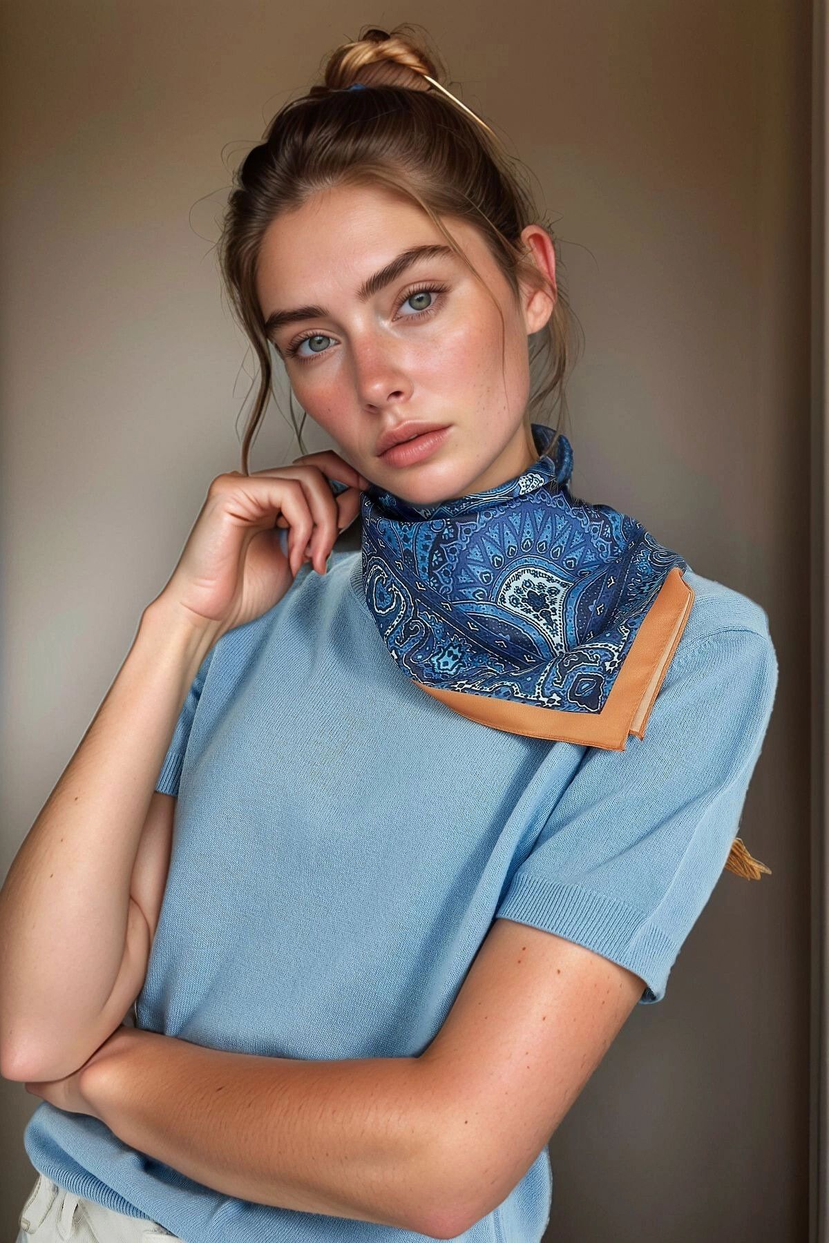 bacc Renkli Etro Desenli Bandana Fular BCNSV-2512438