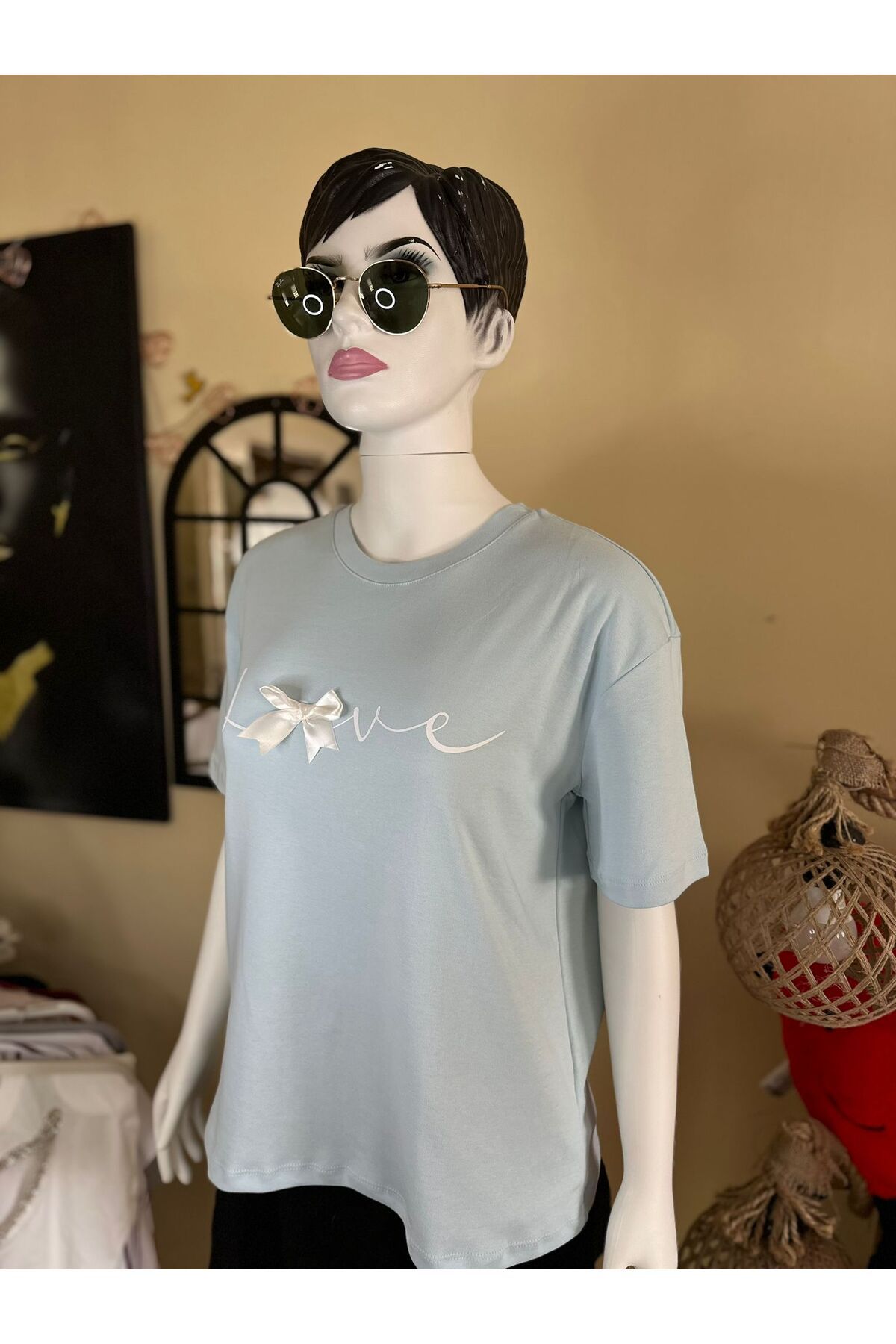 MADAM PARLA Bebe Mavisi Fiyonk Detaylı T-shirt