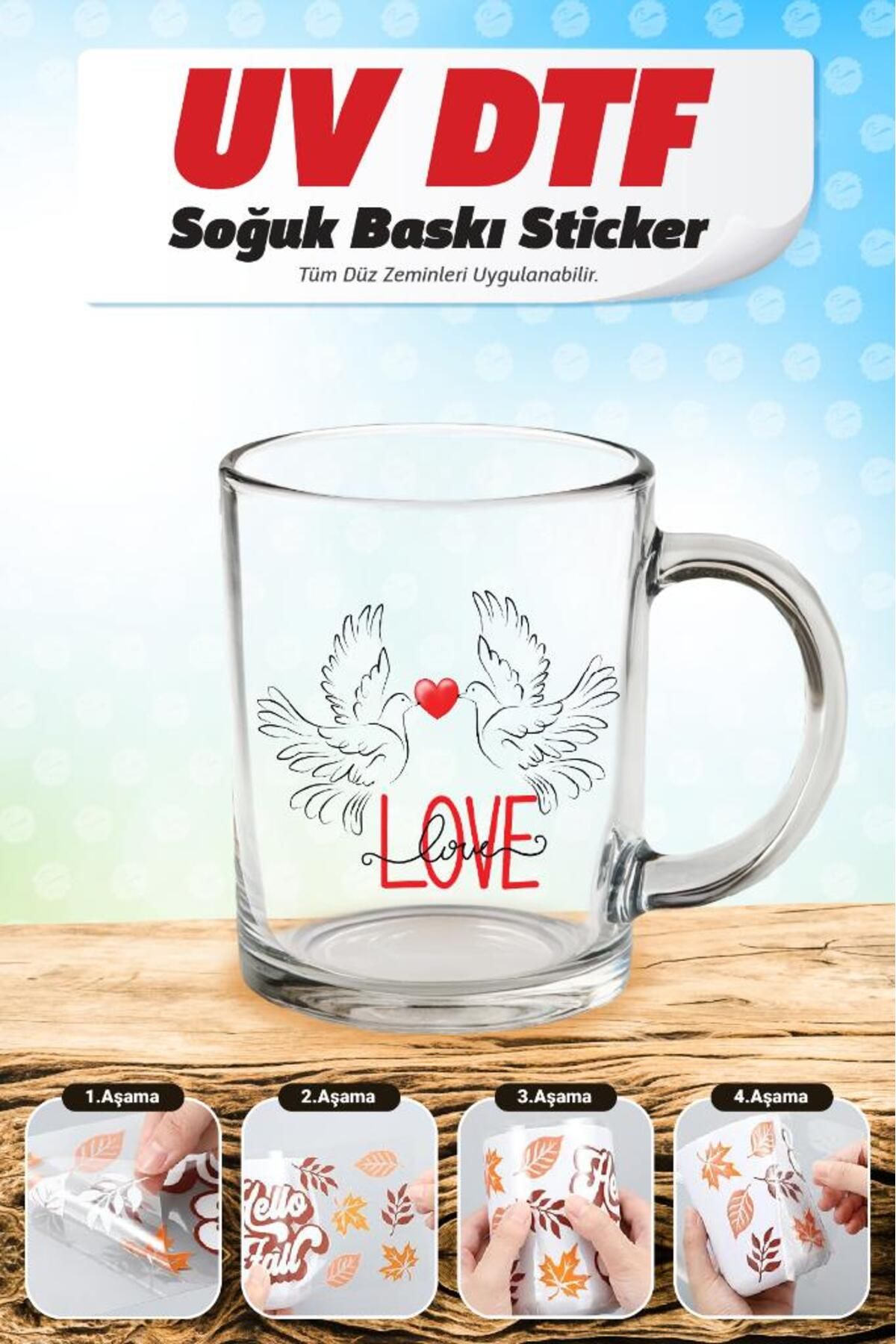 t tuğset etiket Desenli Kupa Bardak Sarma Transfer Etiketi (Laptop Tablet Bavul Cam Duvar) Kabartma Sticker Çıkartm