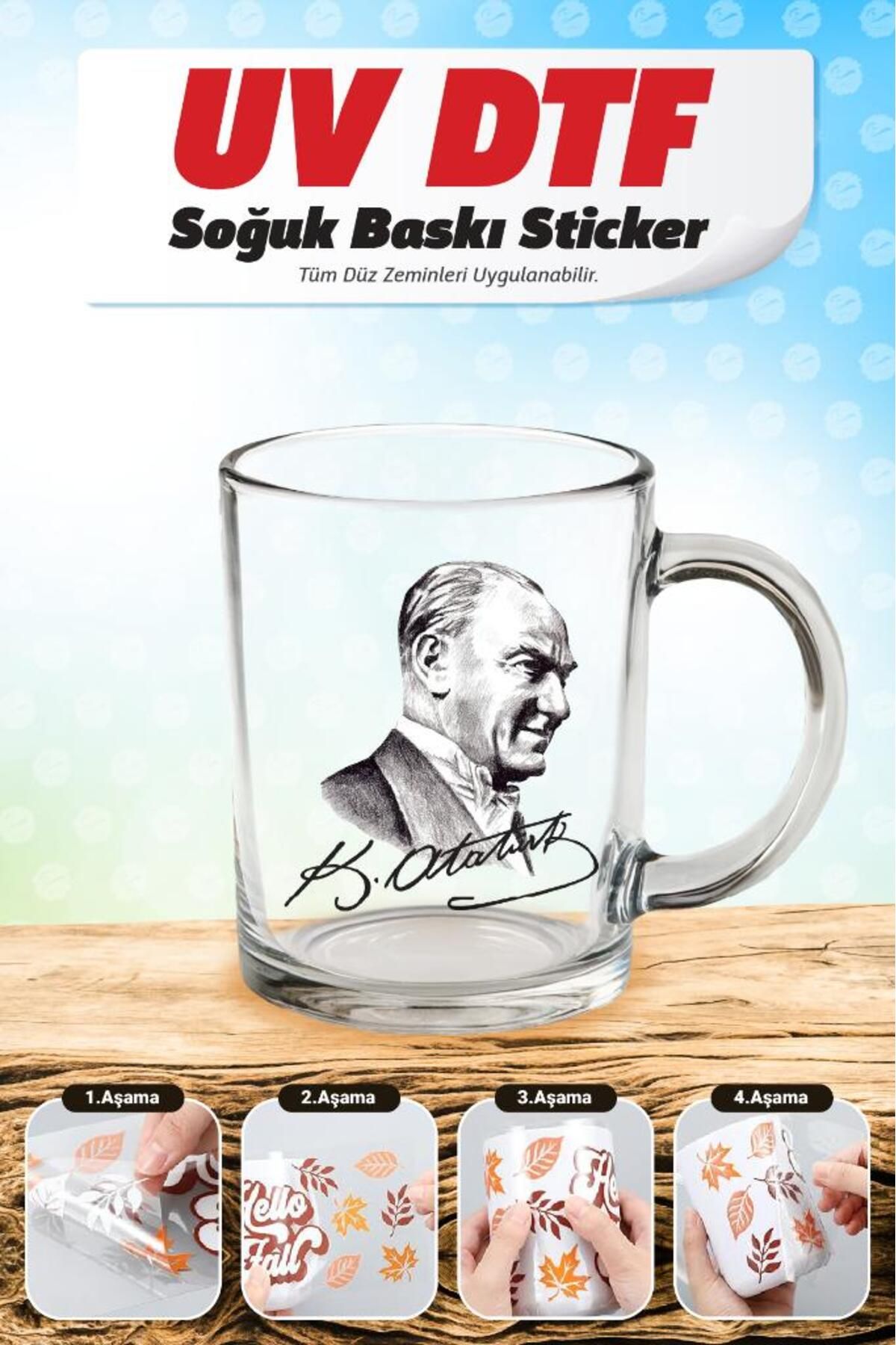 t tuğset etiket Desenli Kupa Bardak Sarma Transfer Etiketi (Laptop Tablet Bavul Cam Duvar) Kabartma Sticker Çıkartm