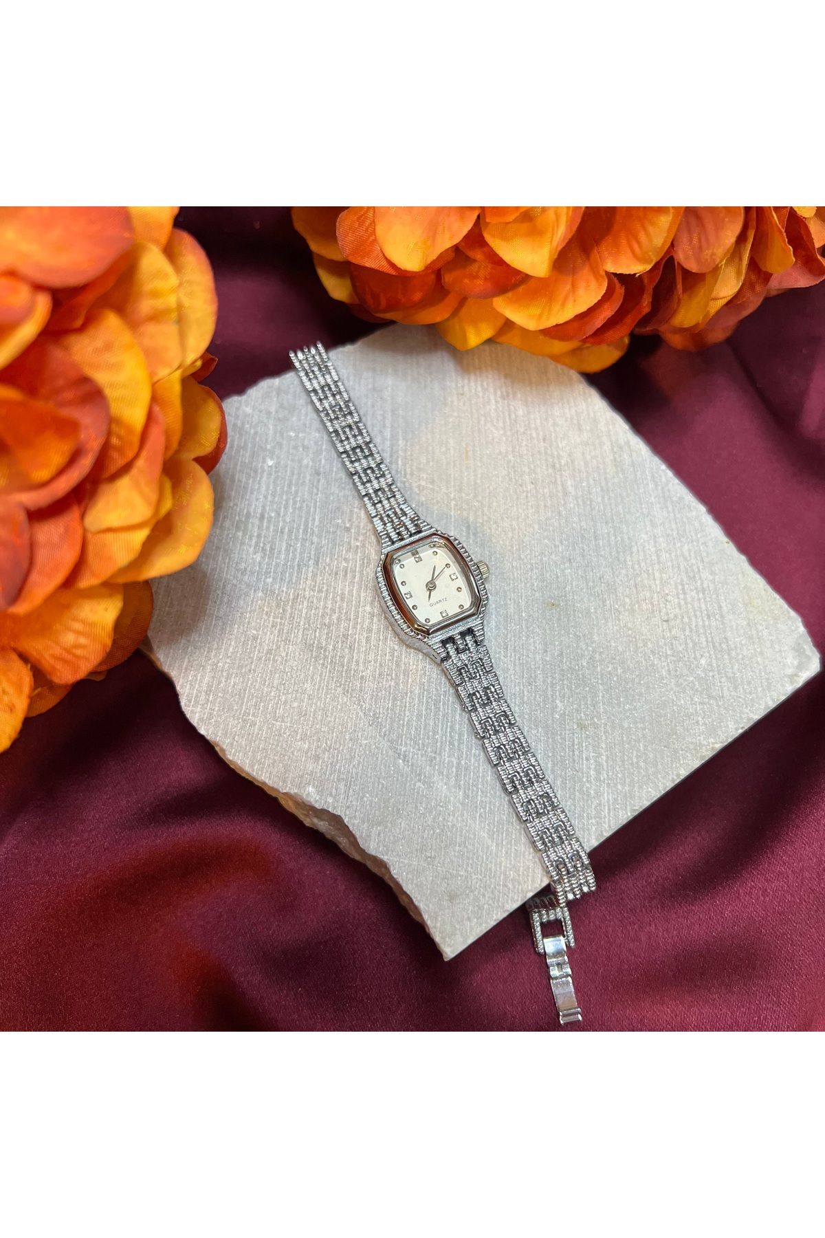 Büşra Shine Aksesuar Silver Çelik Kasa Vintage Saat