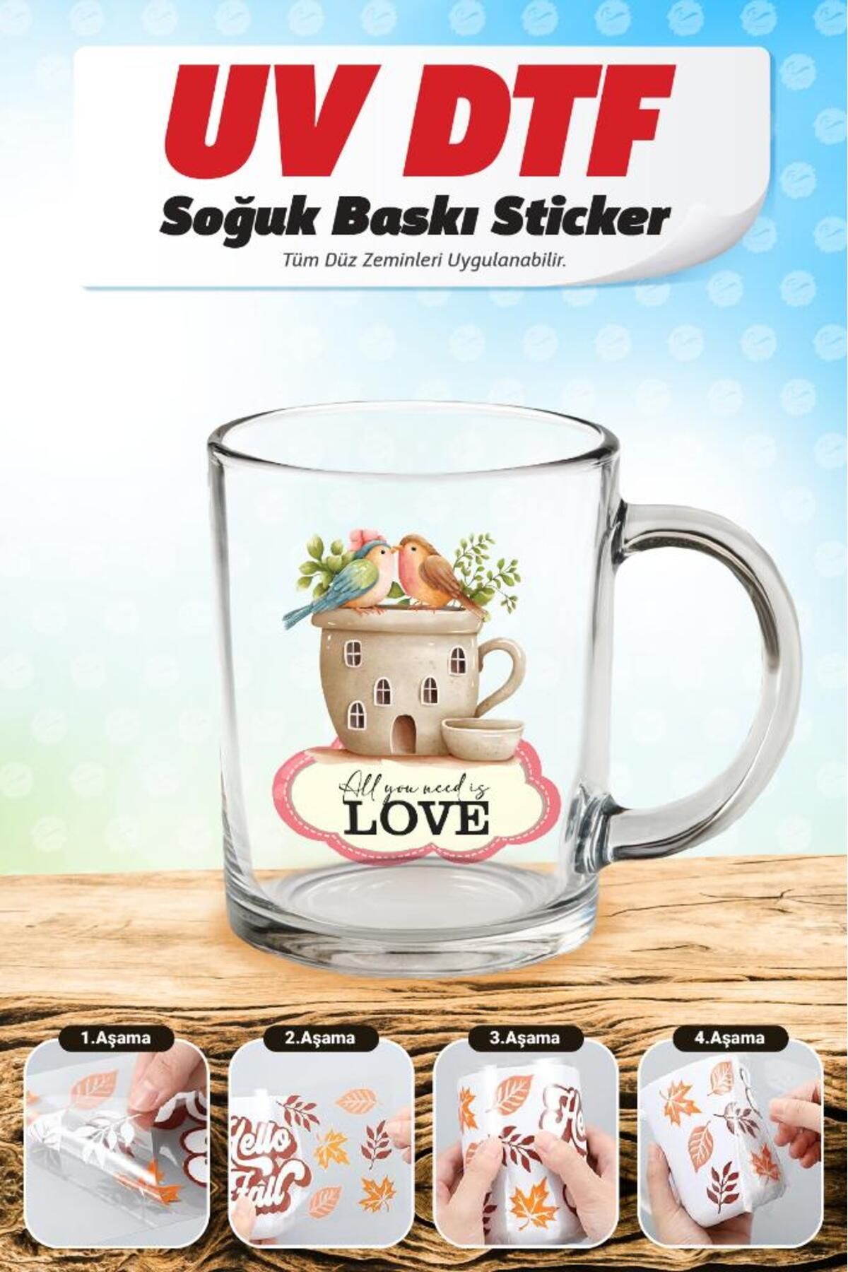 t tuğset etiket Desenli Kupa Bardak Sarma Transfer Etiketi (Laptop Tablet Bavul Cam Duvar) Kabartma Sticker Çıkartm