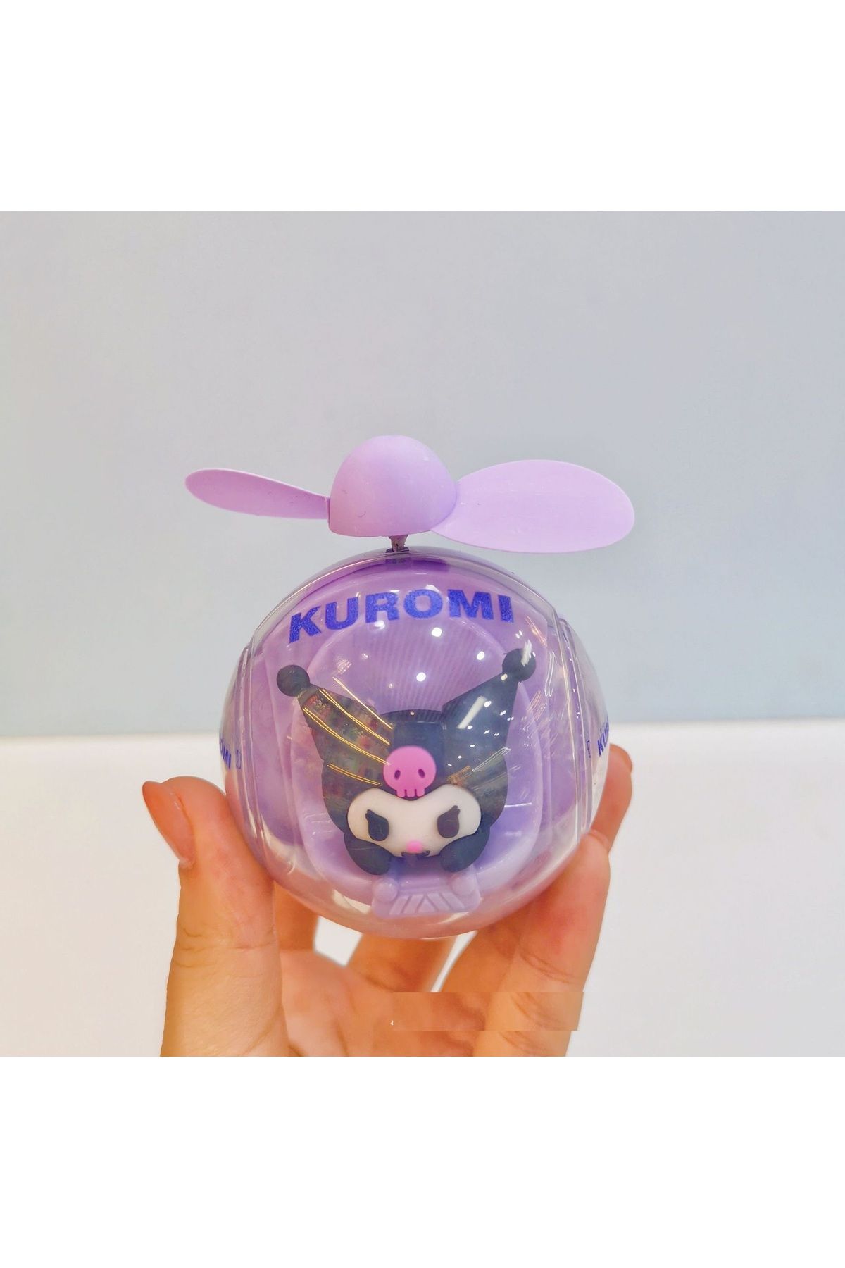 Livava Kuromi Mini Fan, Askılı ve Usb li, Mor, 8x7